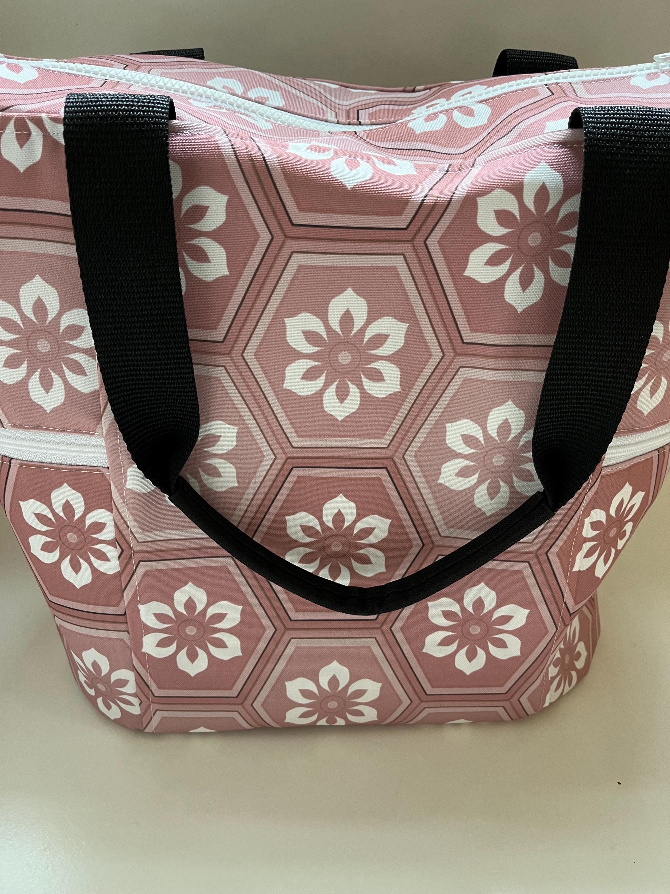 Hexagonal Kimono Print Washable Tote Shopping Bag, view 6
