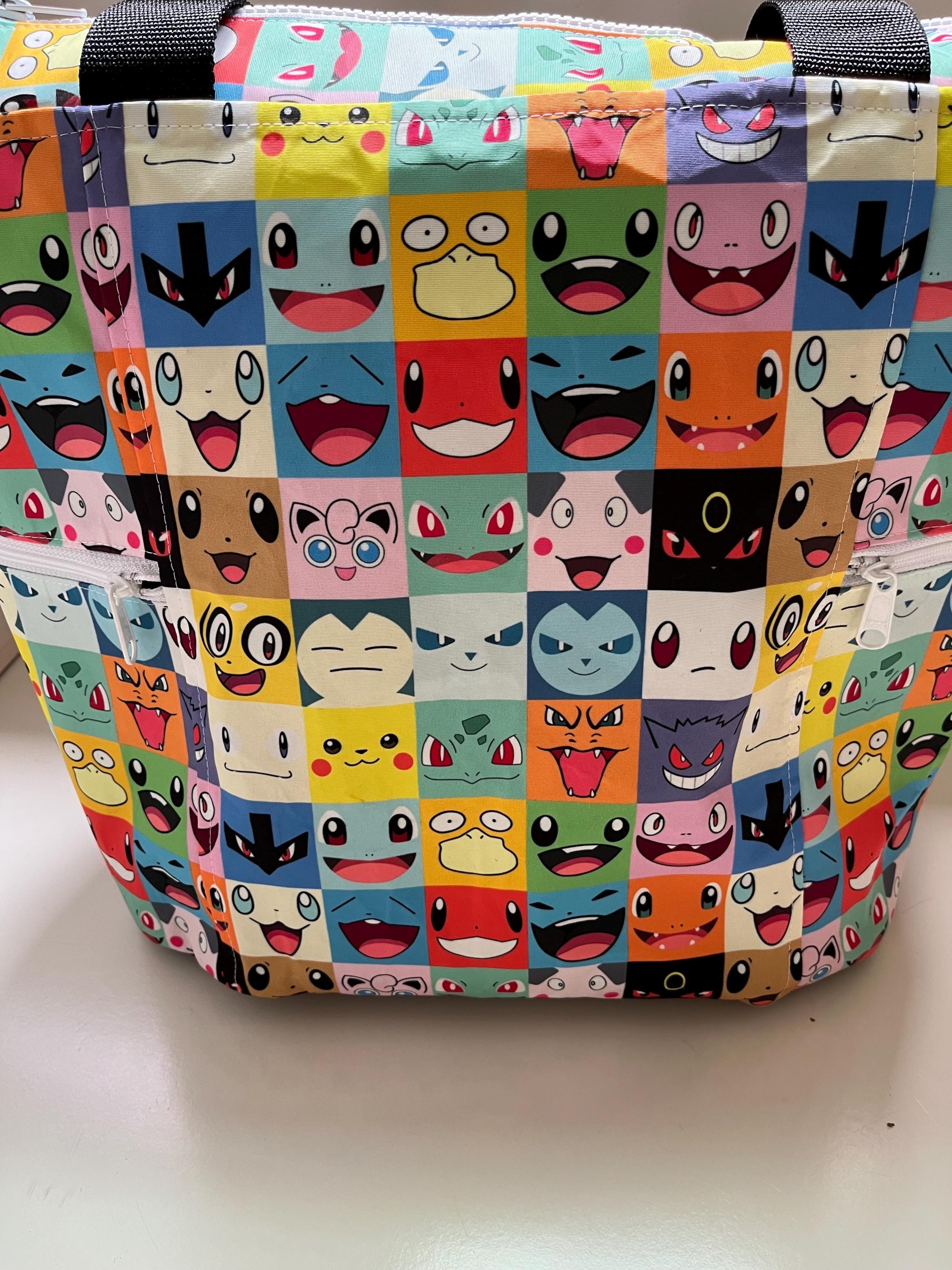 Poke Faces Washable Tote Shopping Bag, view 3