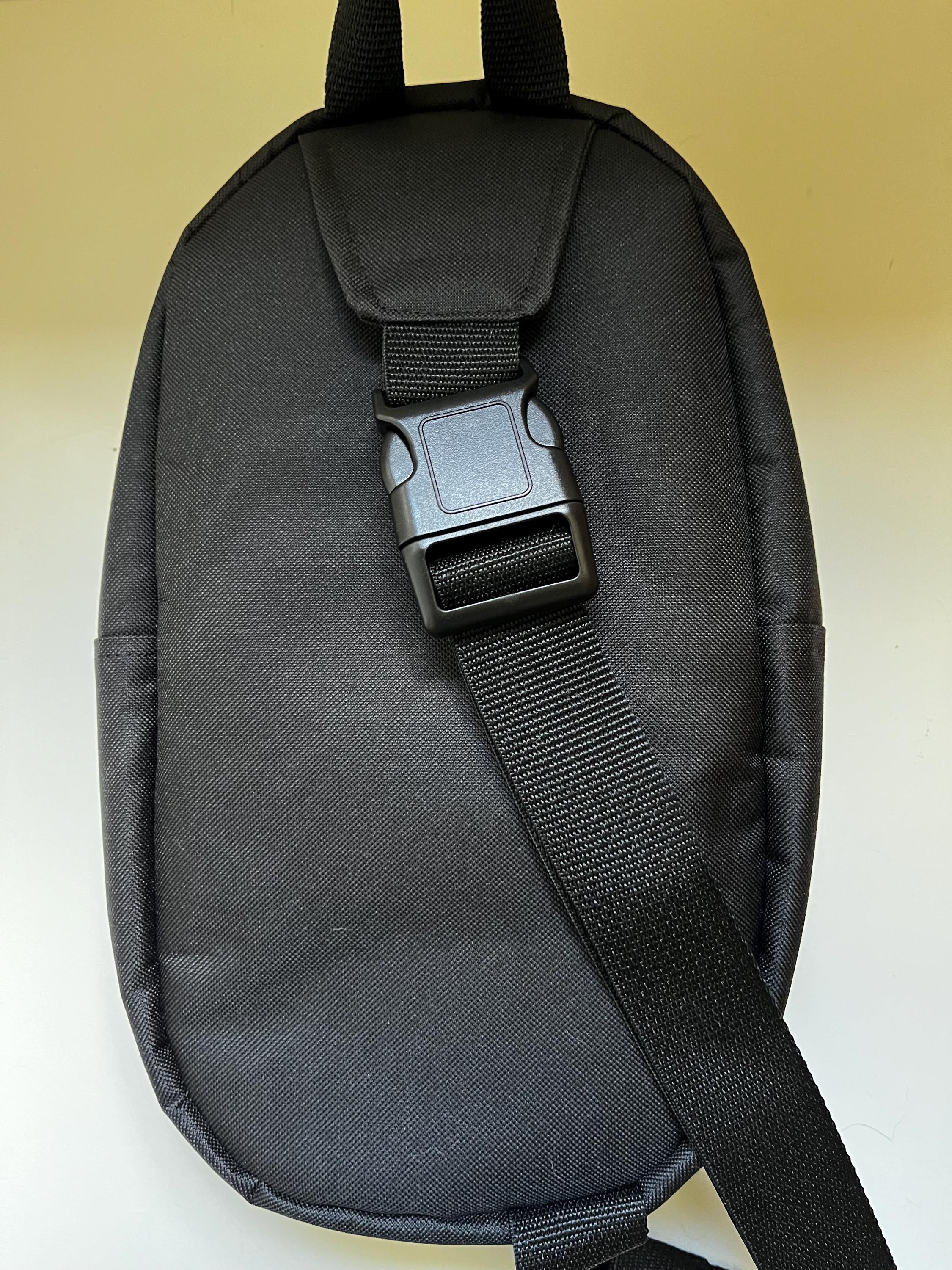 Rainbow Plaid Bullet Sling-pack Backpack, view 6