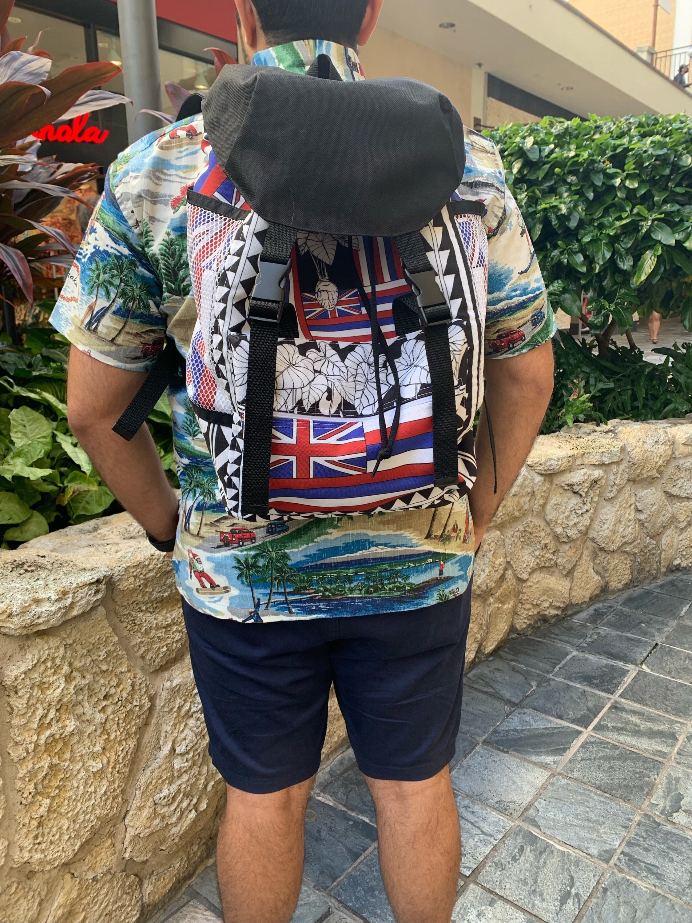 Haloa & Hawaiian Flag Rucksack