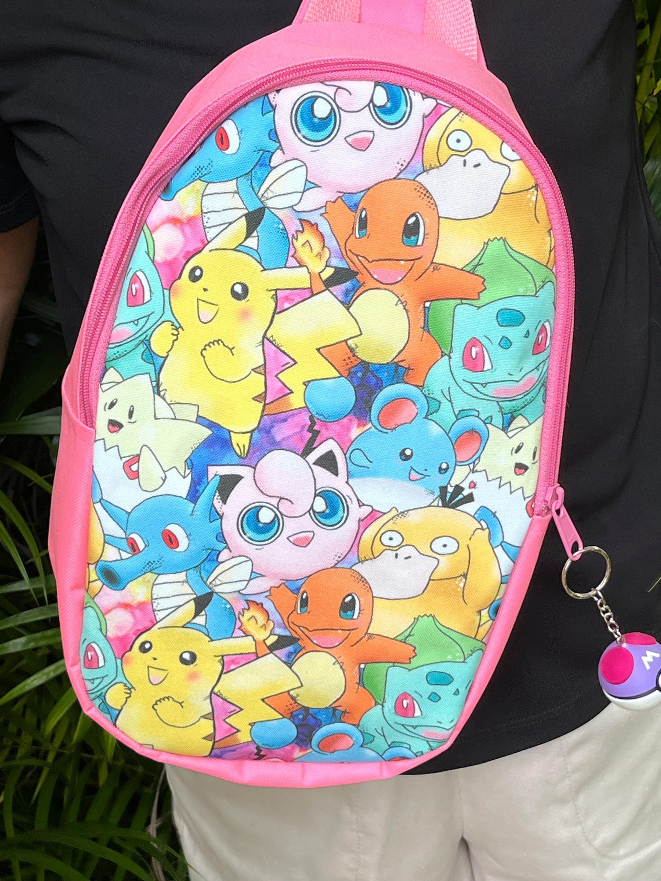 Pink Pocket Monsters Bullet Sling-pack Backpack