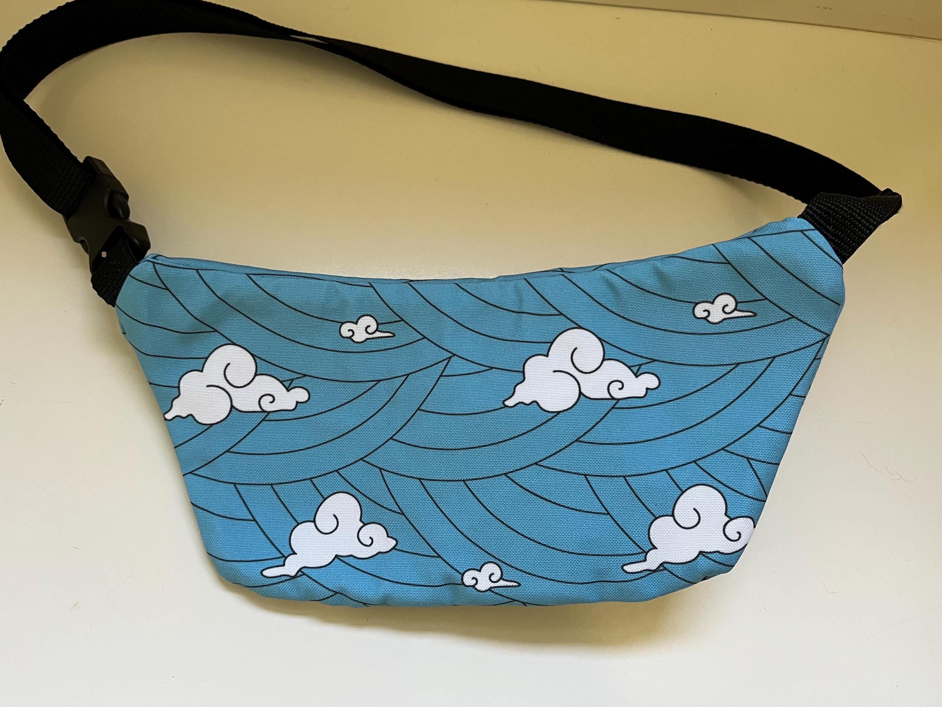 Blue Anime Clouds Crossbody Pouch, view 3