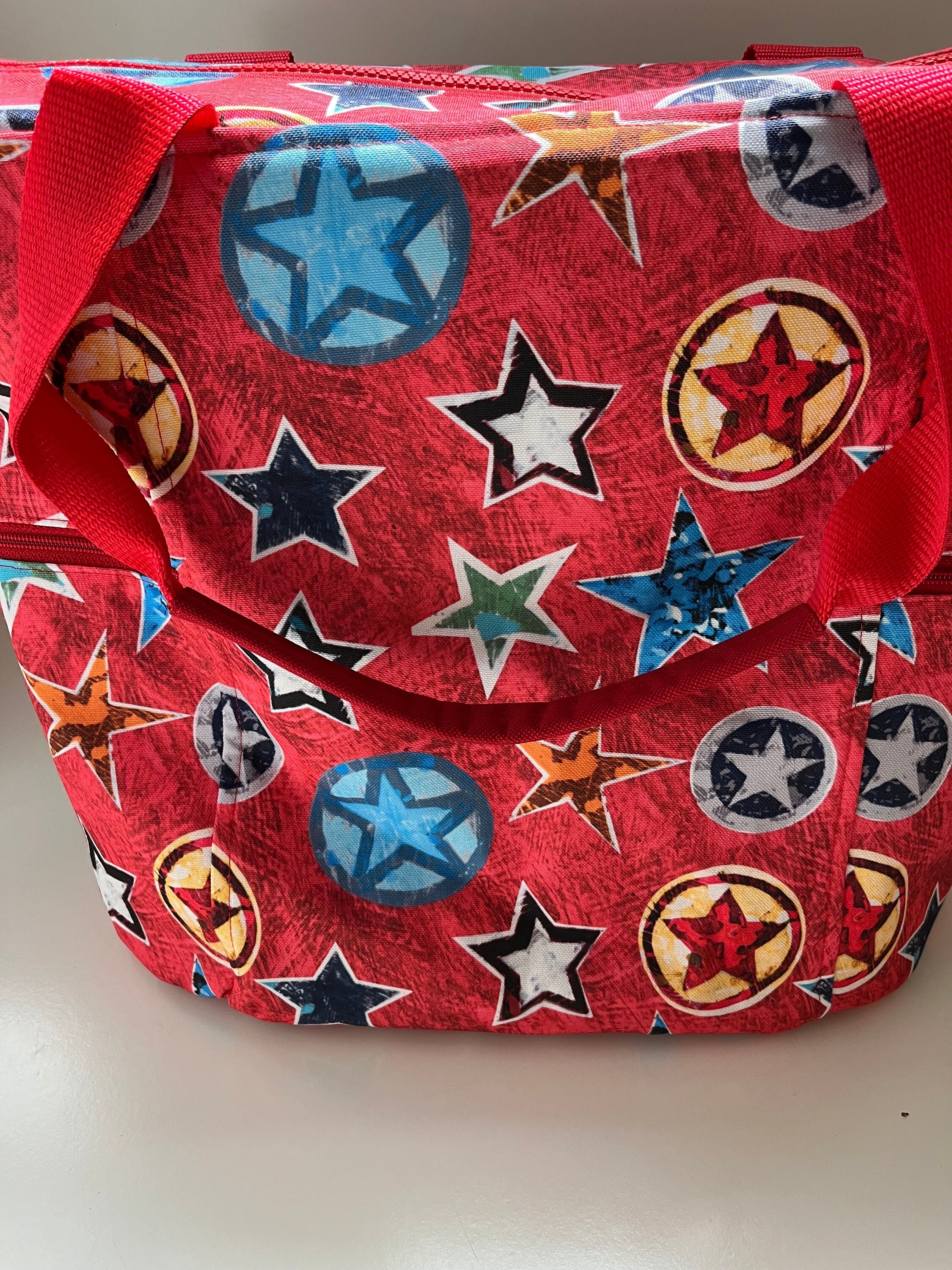 Superhero Stars Washable Tote Shopping Bag, view 6