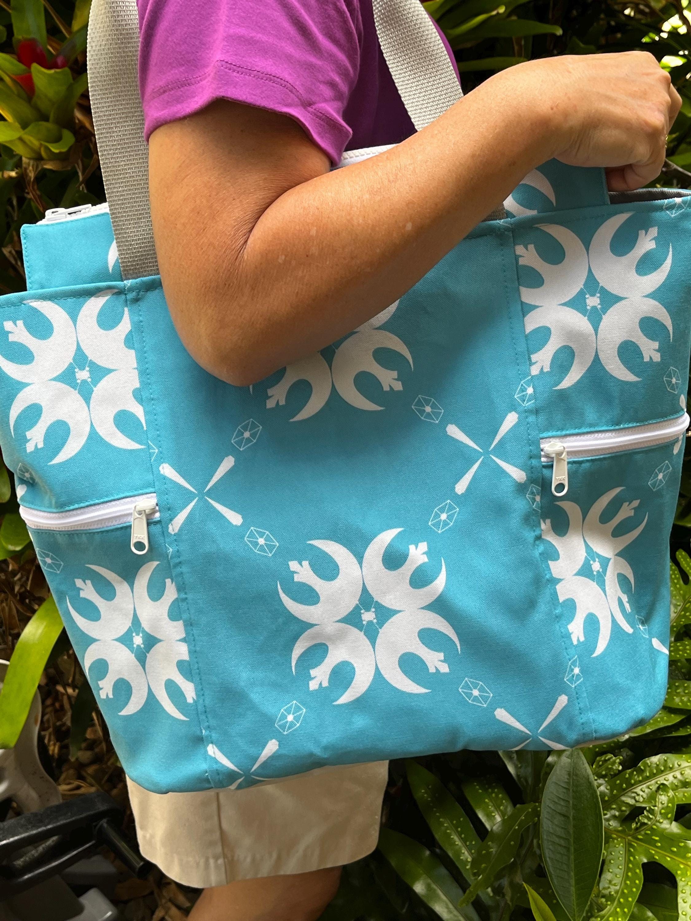 Blue Jedi Emblems Washable Tote Shopping Bag, view 7