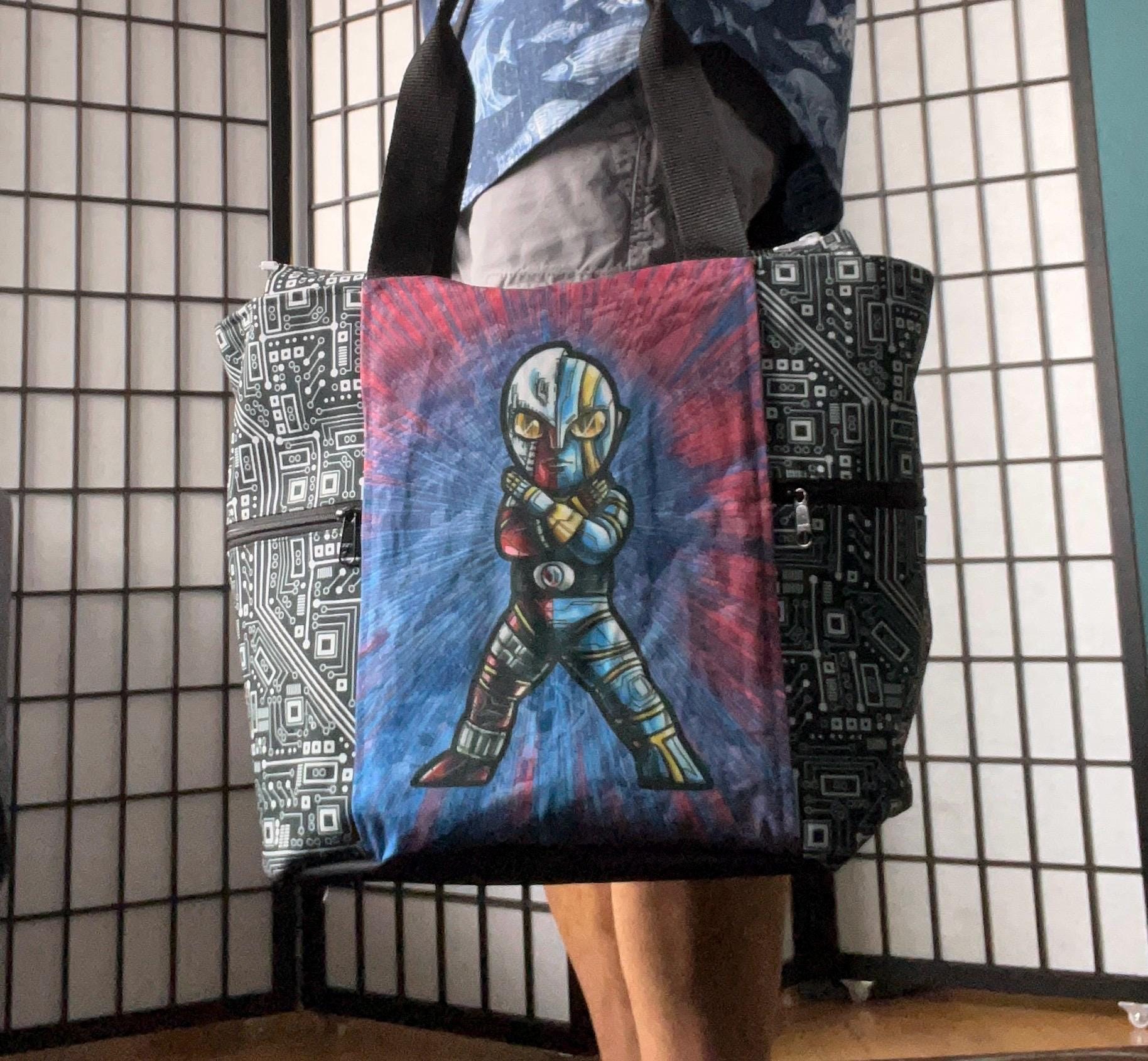 Cyborg Hero Washable Tote Shopping Bag