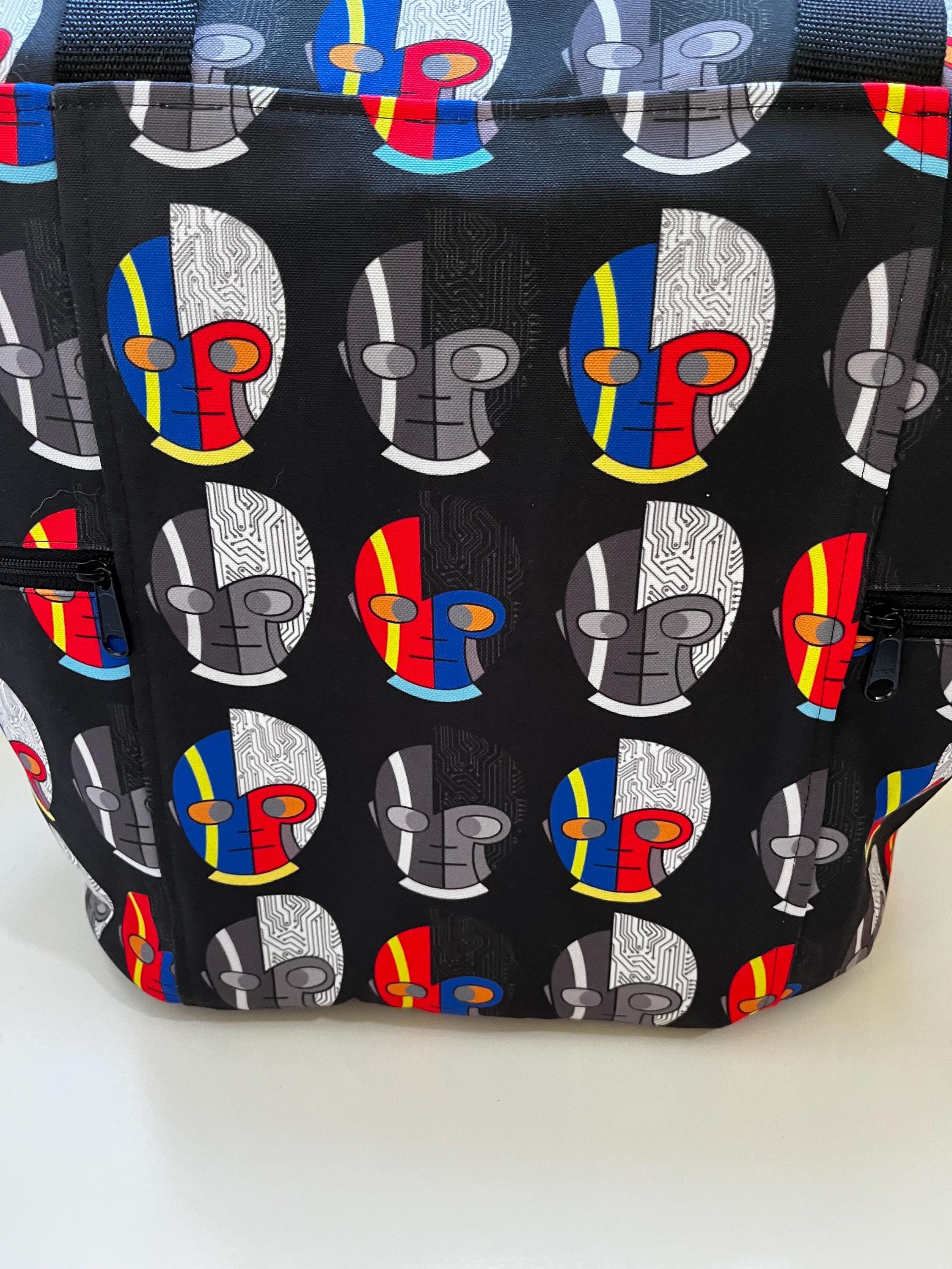 Cyborg Helmets Washable Tote Shopping Bag, view 2