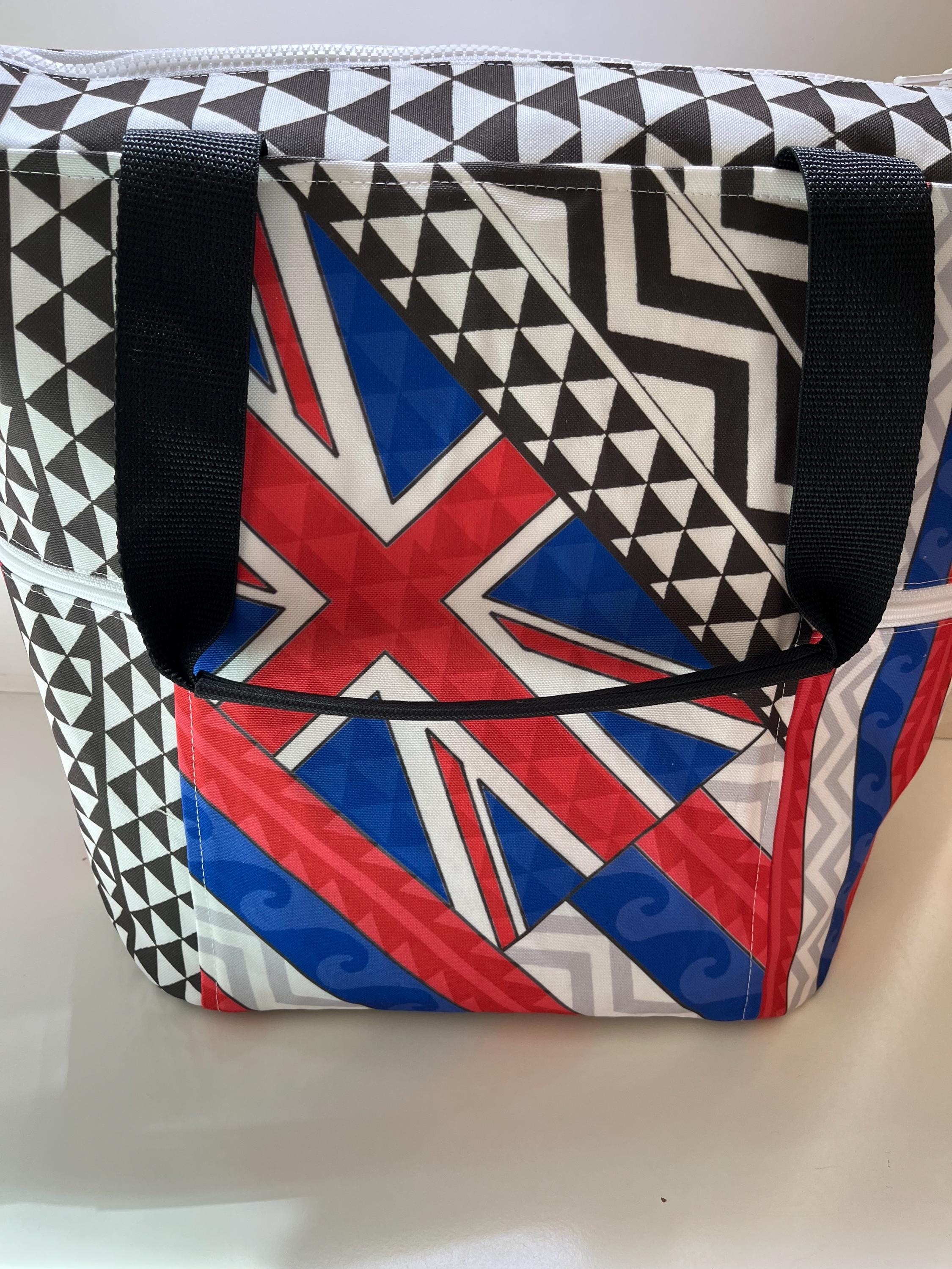 Hawaiian Flag Tattoos Washable Tote Shopping Bag, view 6
