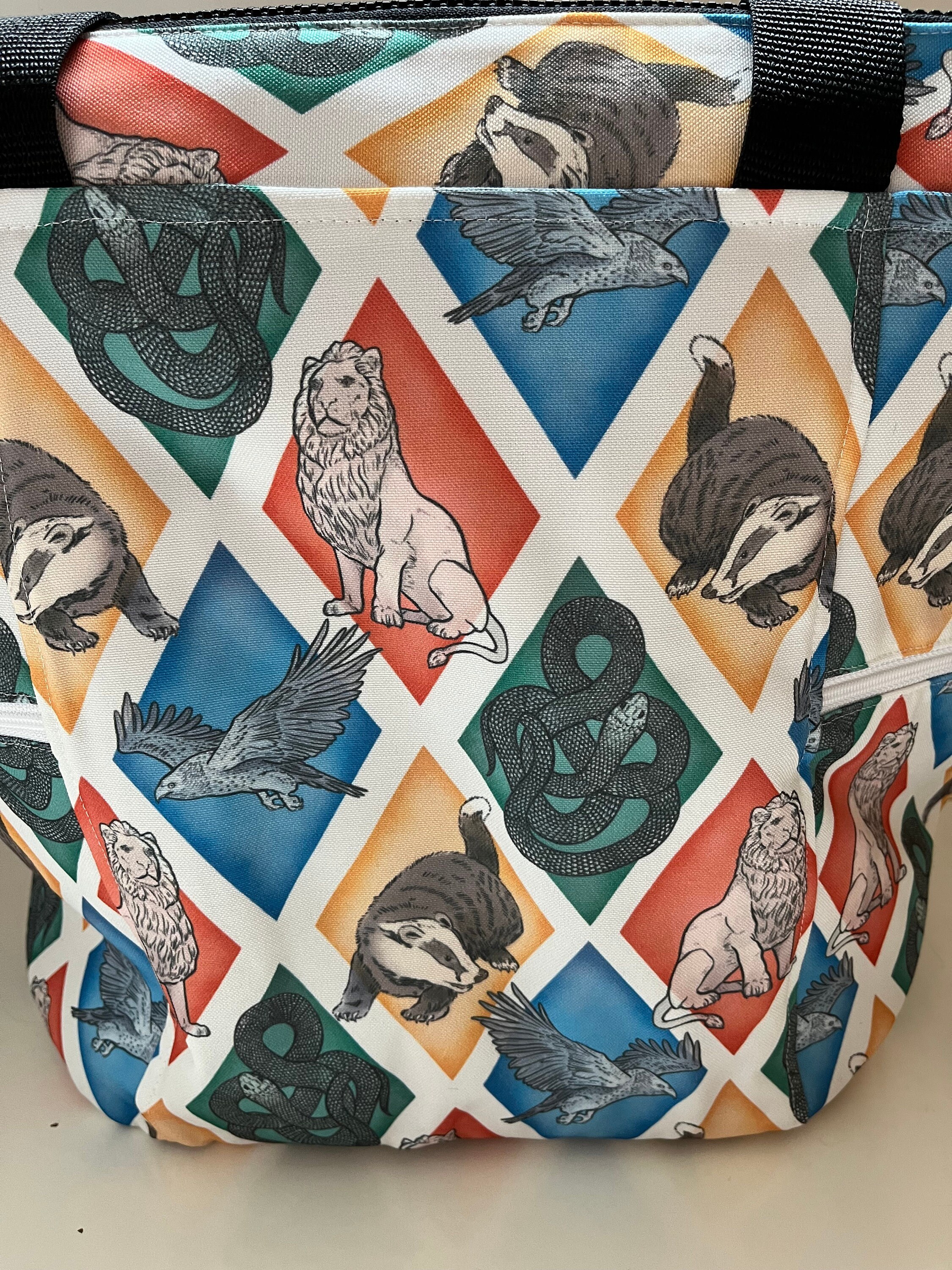Wizarding Houses Washable Tote Shopping Bag, view 6