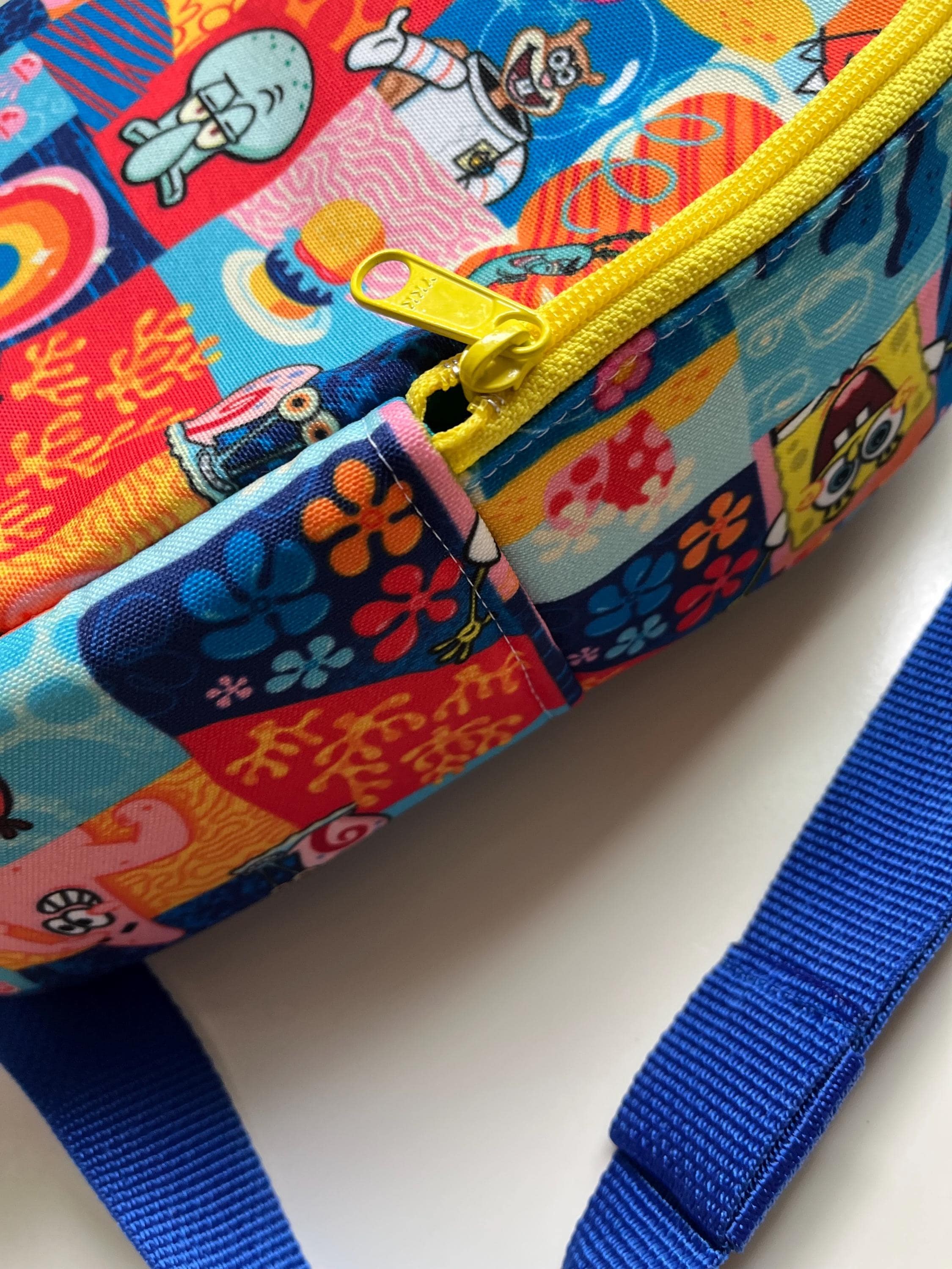 Coral Reef Cartoon Characters Bullet Sling-pack Backpack, view 4