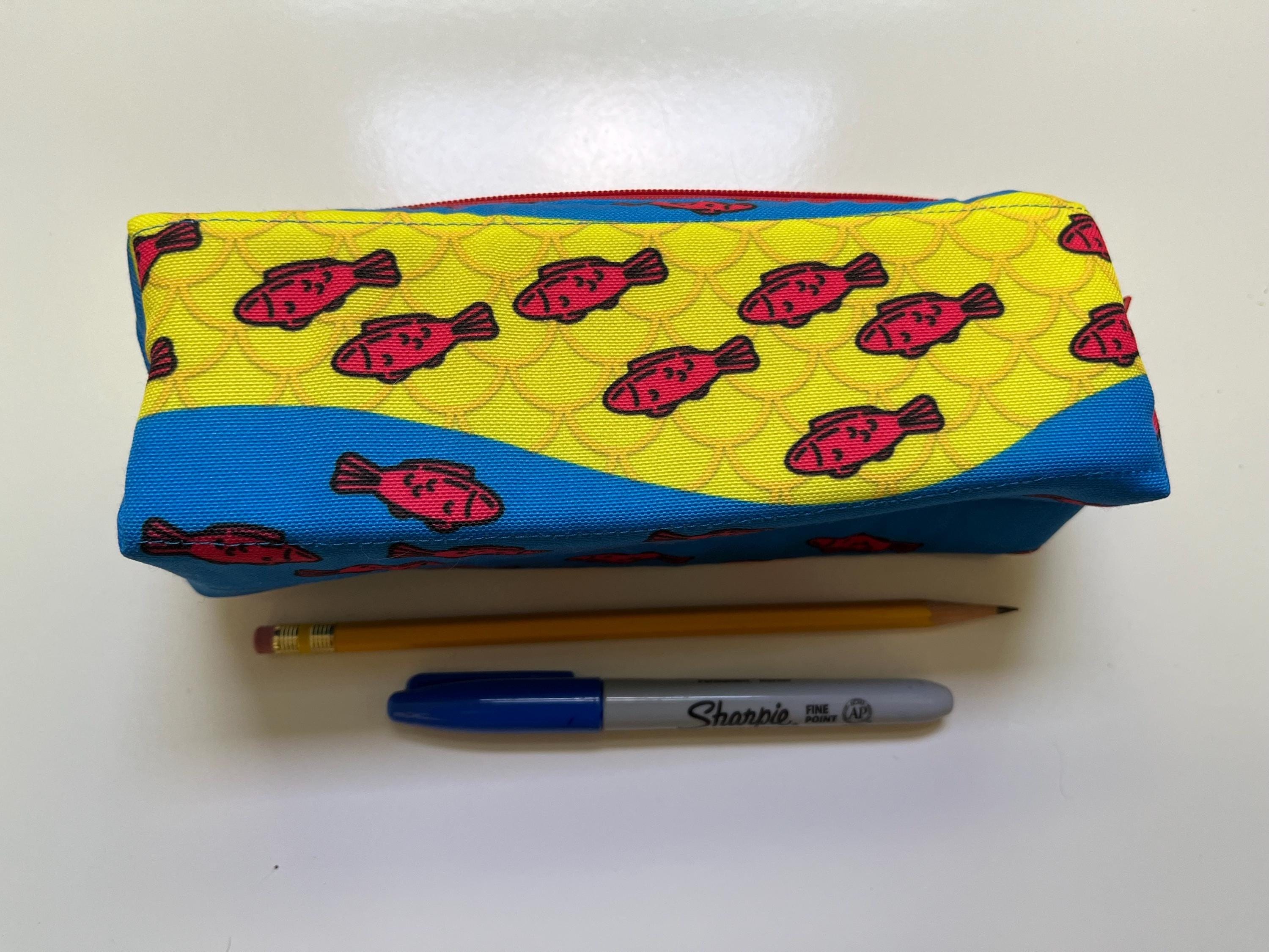 Red Swimmers Double Zip Pencil Case, view 3