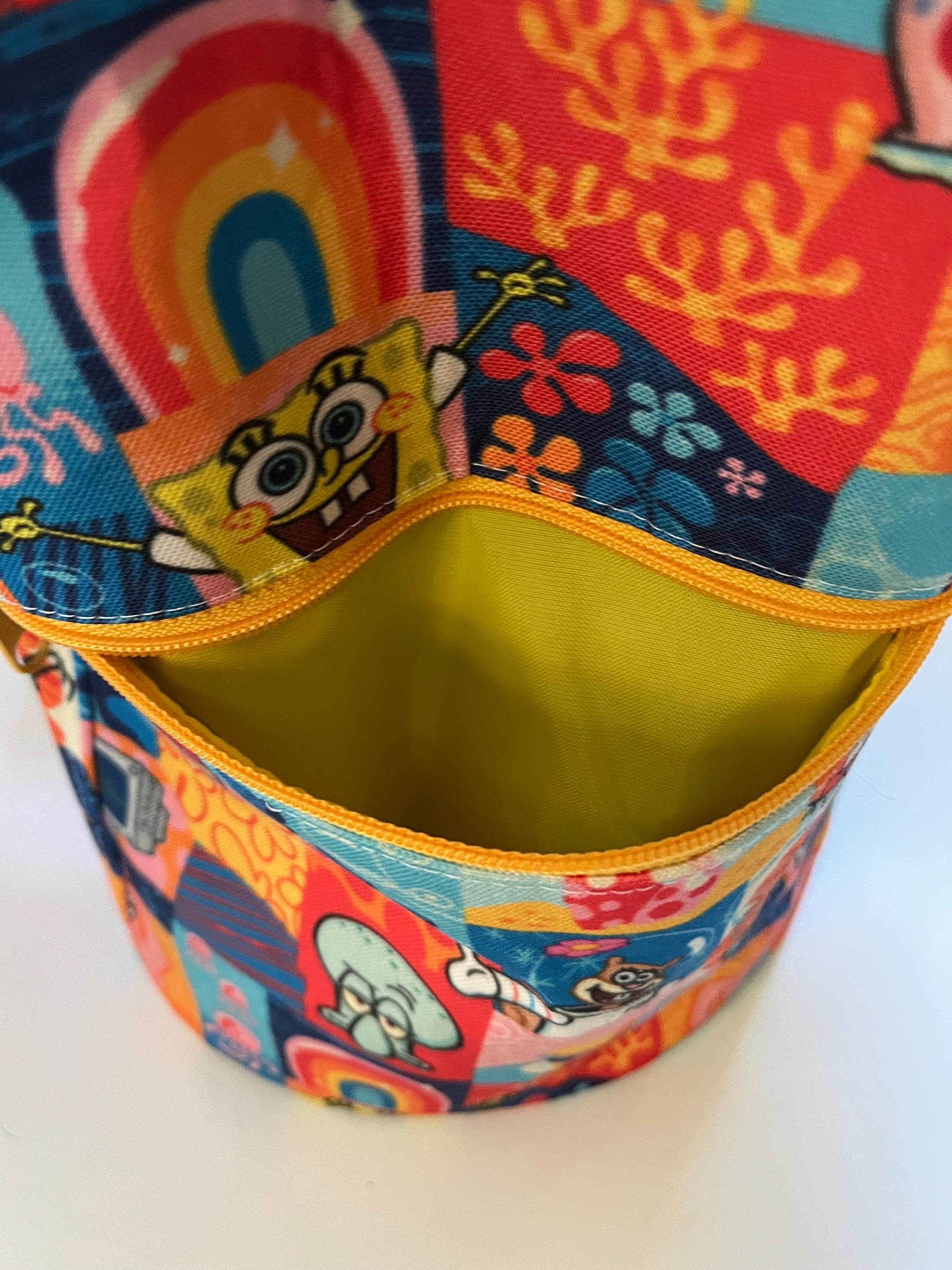 Coral Reef Cartoon Washable Tote Shopping Bag, view 4