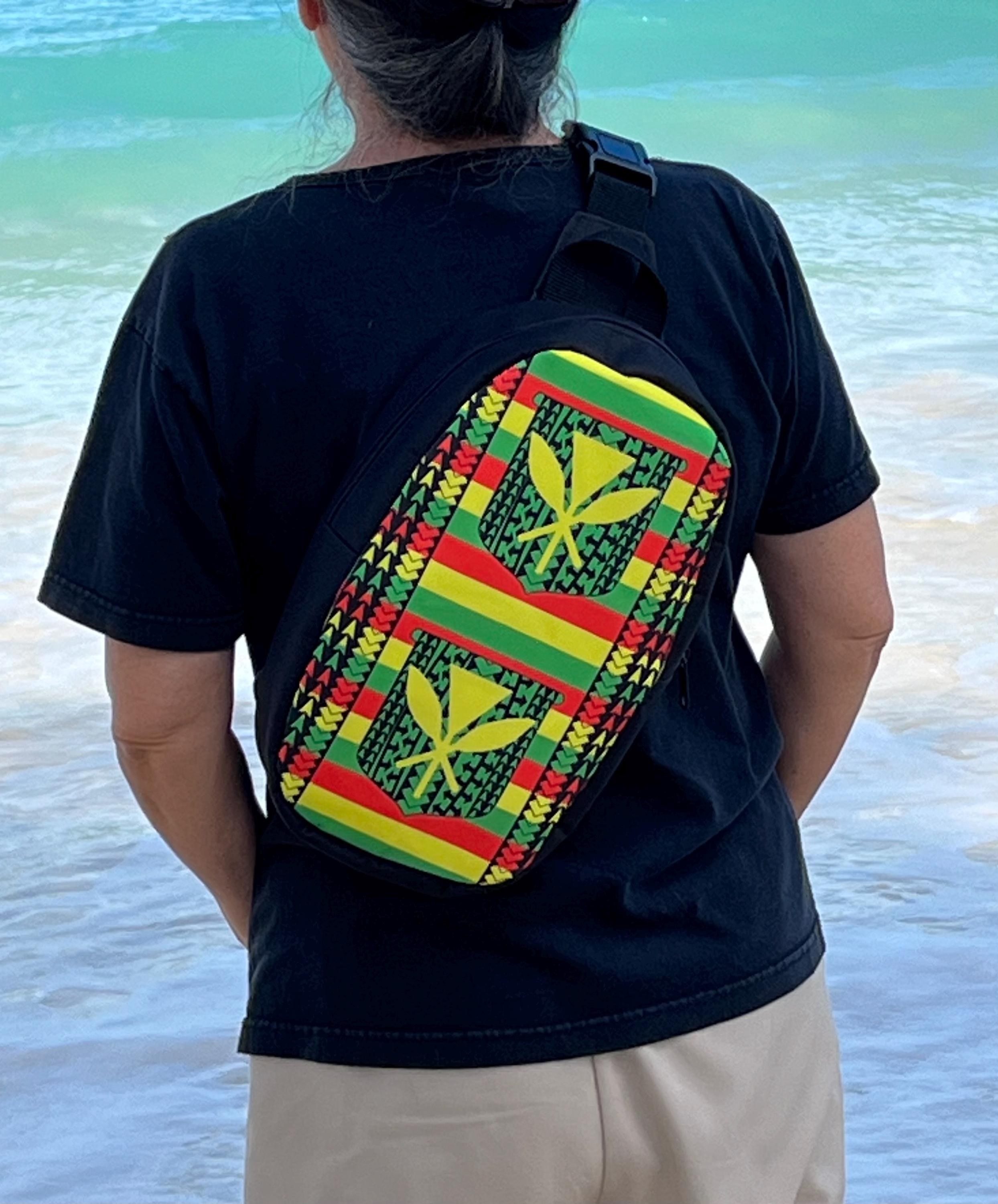Kanaka Maoli Flag Bullet Sling-pack Backpack