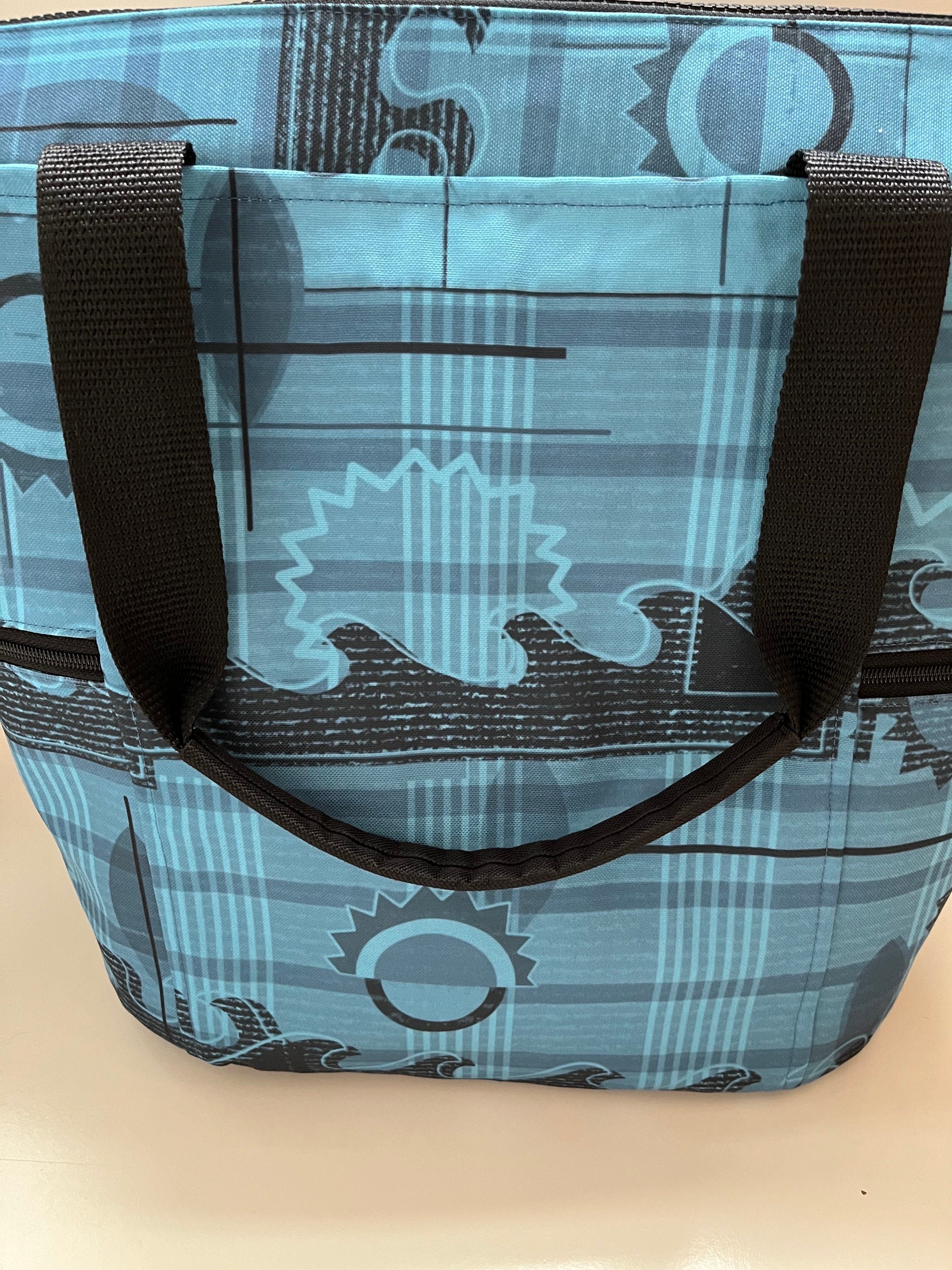 Blue Ocean Surf Washable Tote Shopping Bag, view 5
