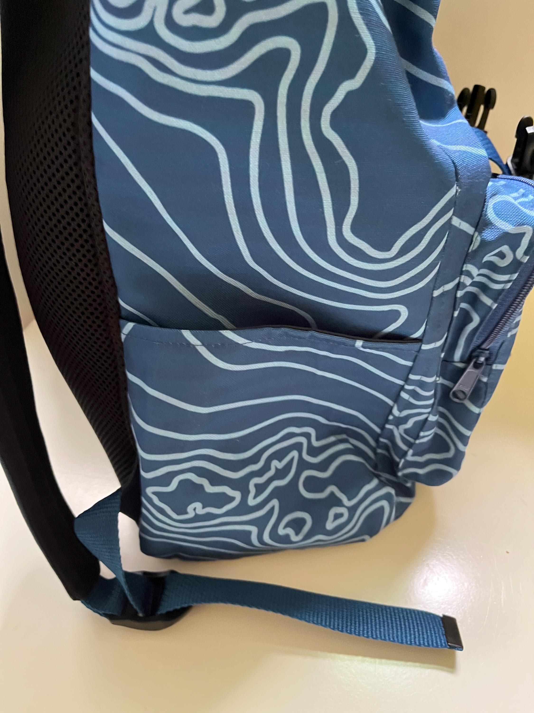 Hawaiian Islands Ocean Currents Canvas Rucksack, view 4