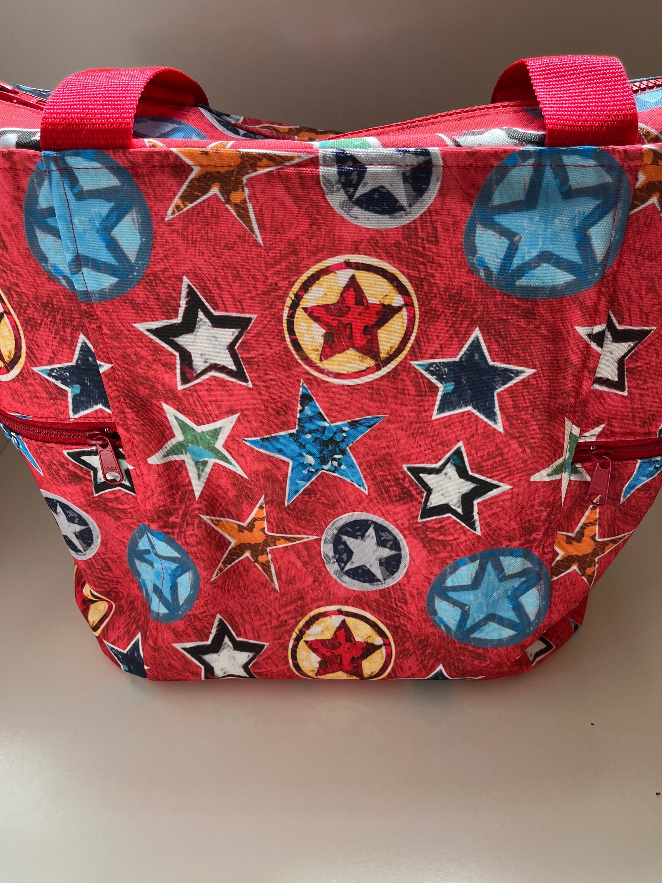 Superhero Stars Washable Tote Shopping Bag, view 2