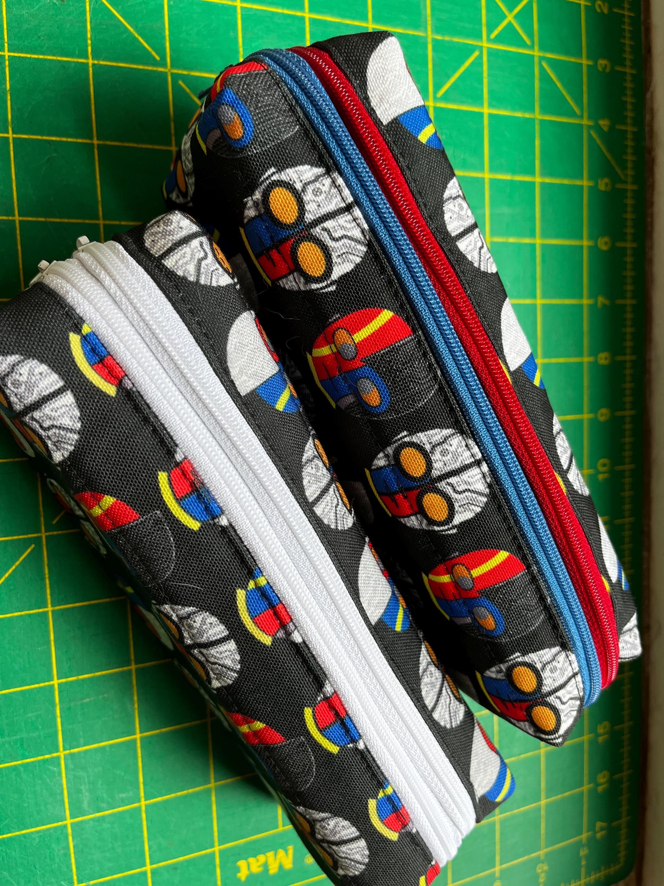 Cyborg Hero Double Zip Pencil Case, view 4