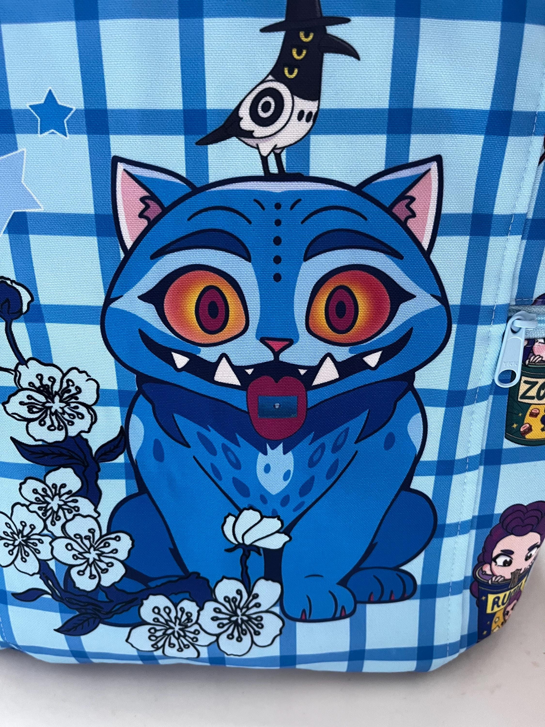 Derpy Tiger KPop Washable Tote Shopping Bag, view 3