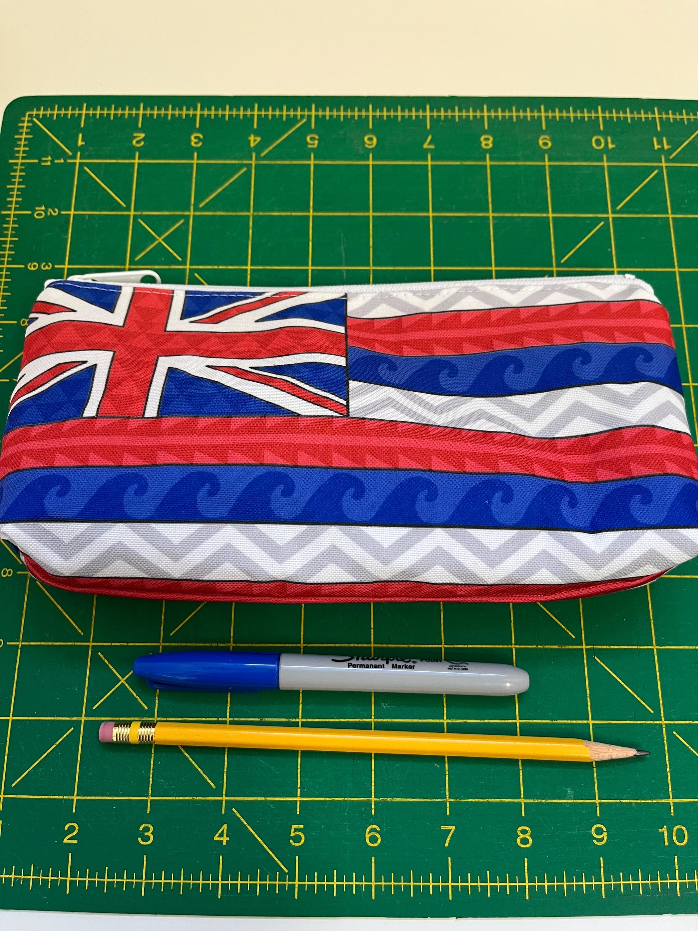 Hawaiian Flag Tattoo Zippered Pouch, view 2