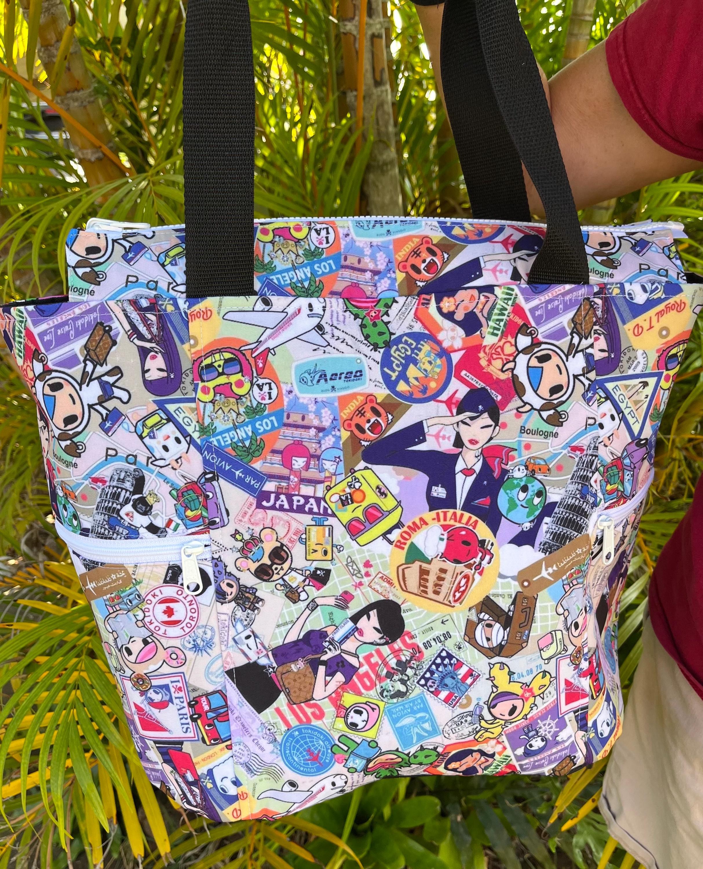 World Traveler [Luggage Sleeve] Washable Tote Shopping Bag