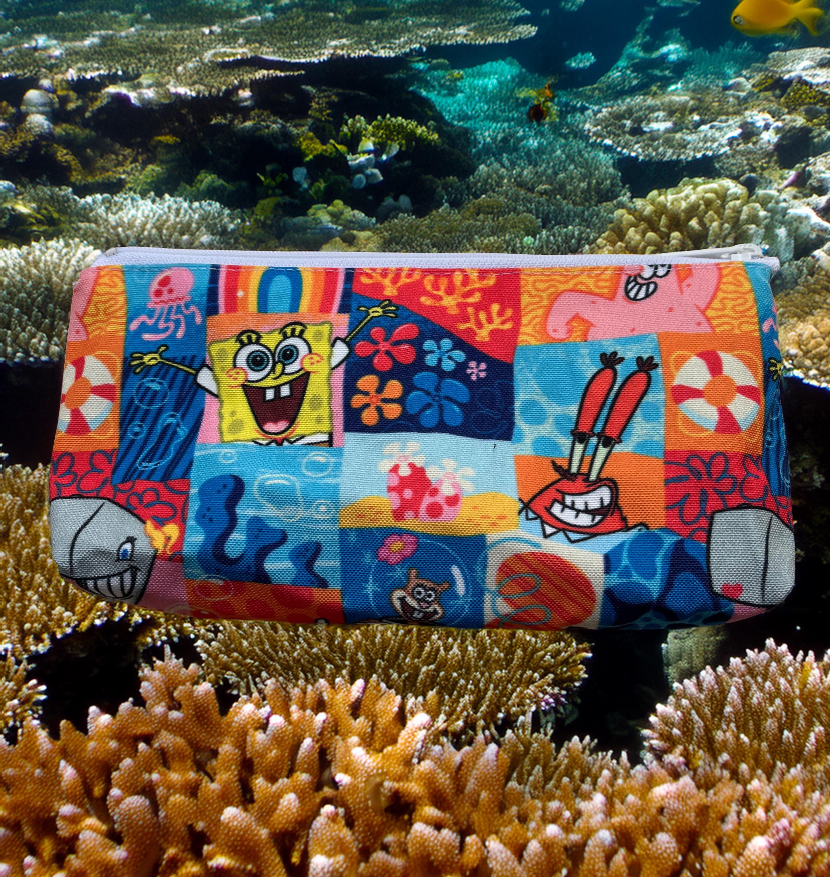 Coral Reef Characters (squares) Zippered Pouch