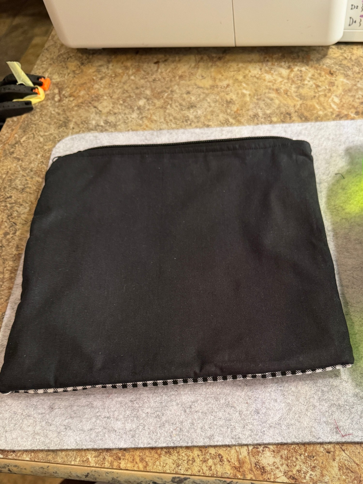 Tall zipper bag