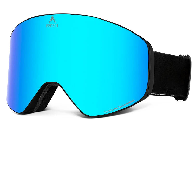 Blue mirrored Ascent goggle lens