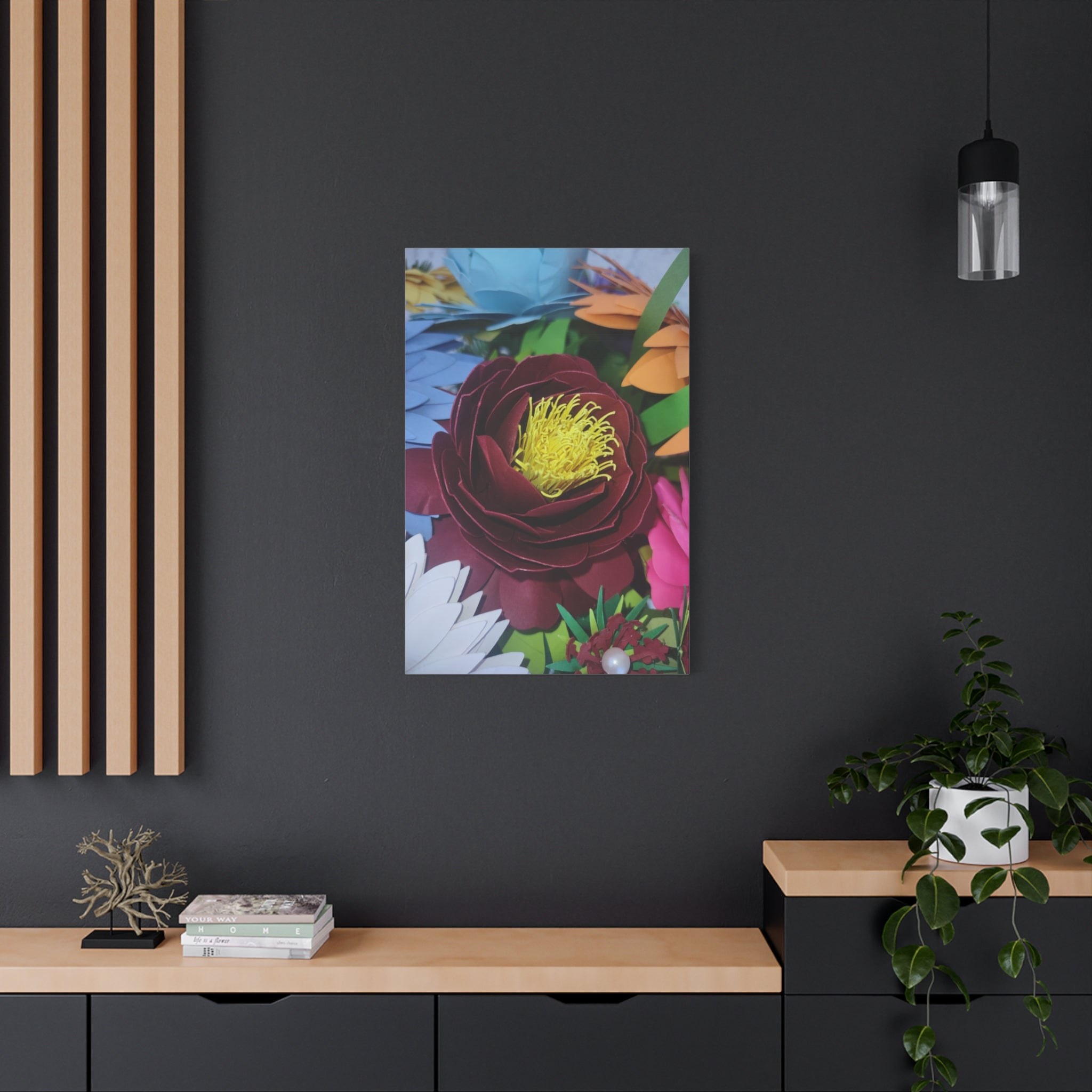 Canvas Wall Art Peonies' Dressed in Red, view 1
