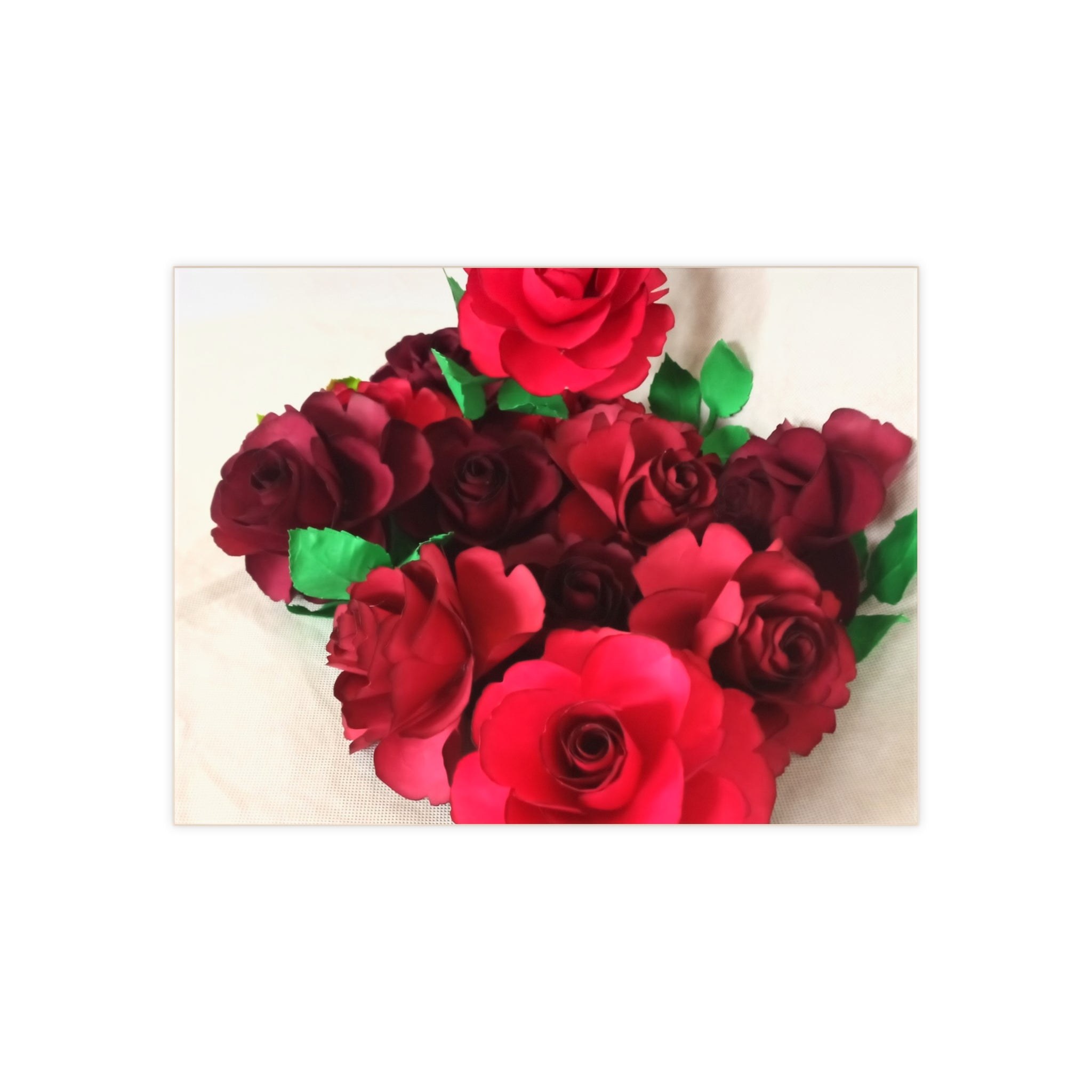 Ceramic Tile - Super Red Ruby Roses Design, view 1