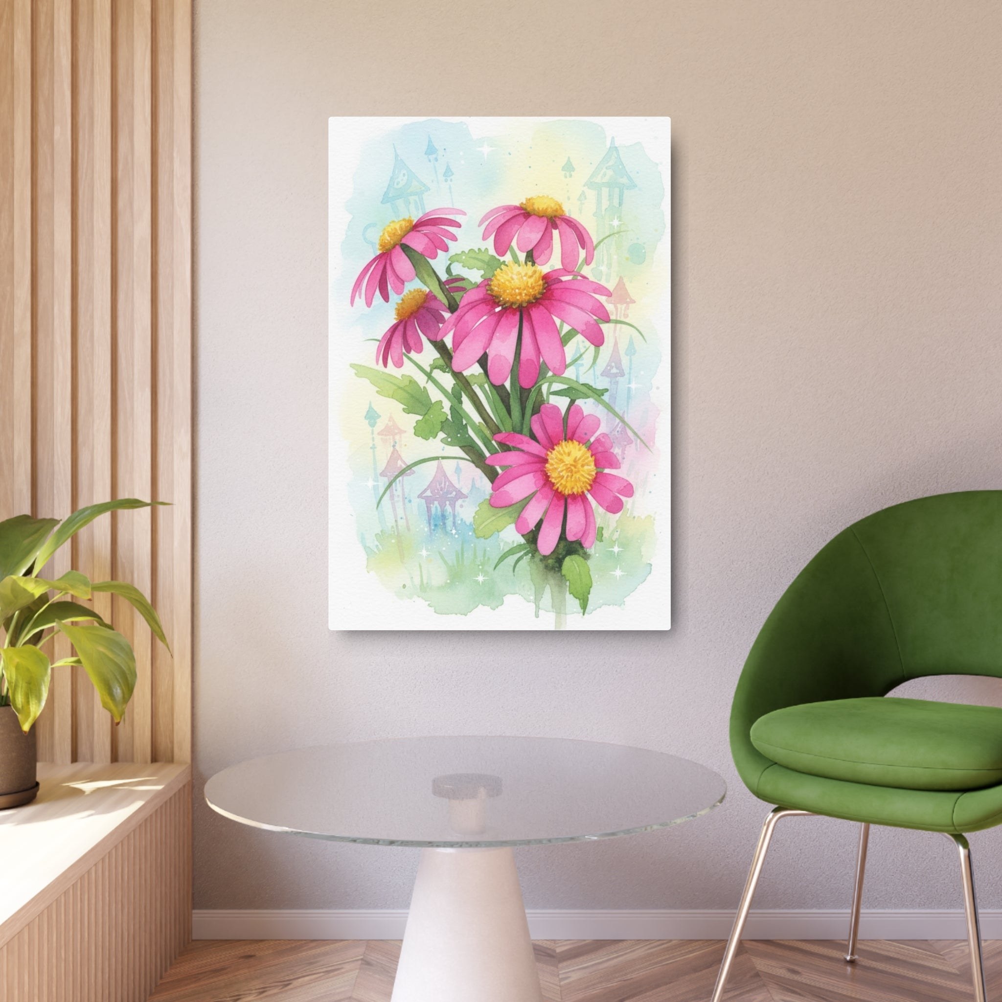 Metal Art Sign - Pink Daisy Bouquet Founder's Badge #5