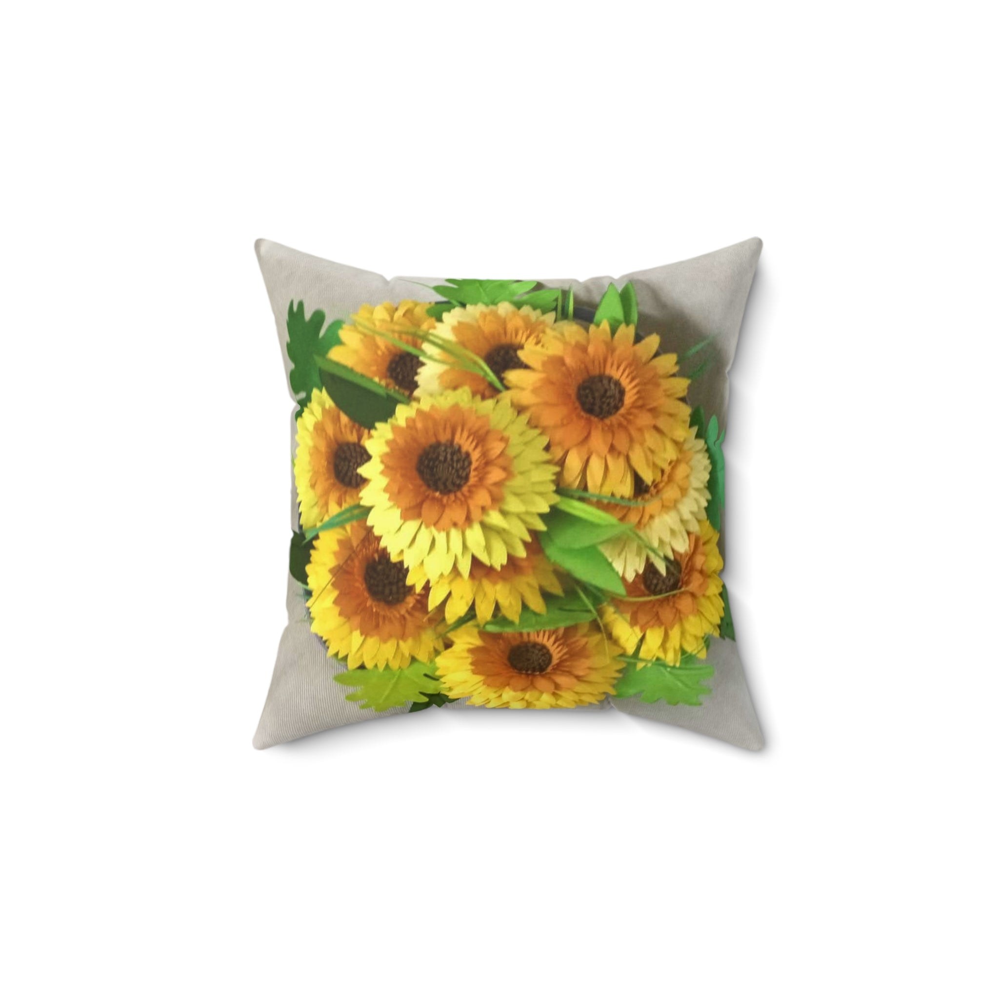 Square Pillow - Daisies, No Water Needed Design, view 1