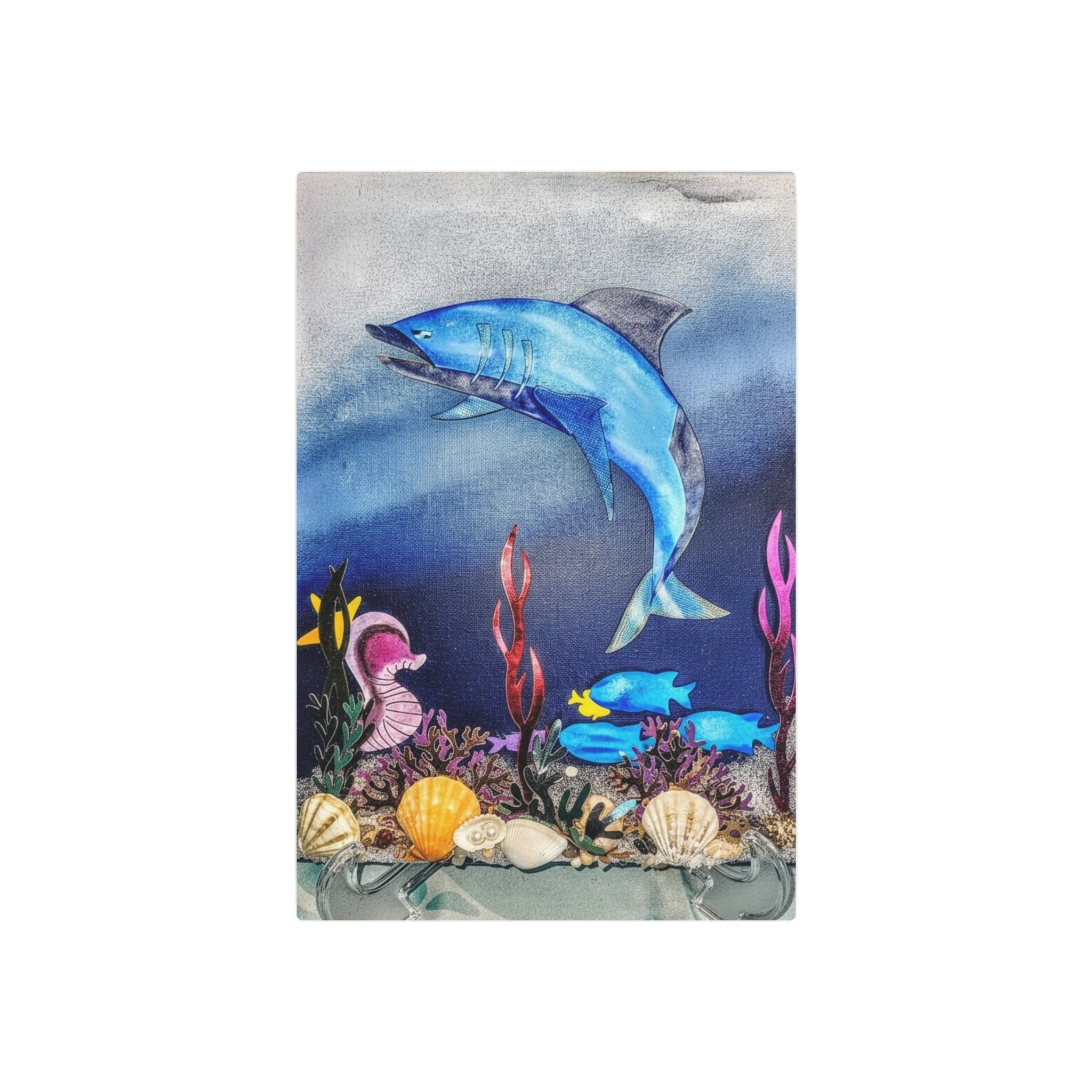 Underwater Shark Metal Art Sign – Founder's Badge #17
