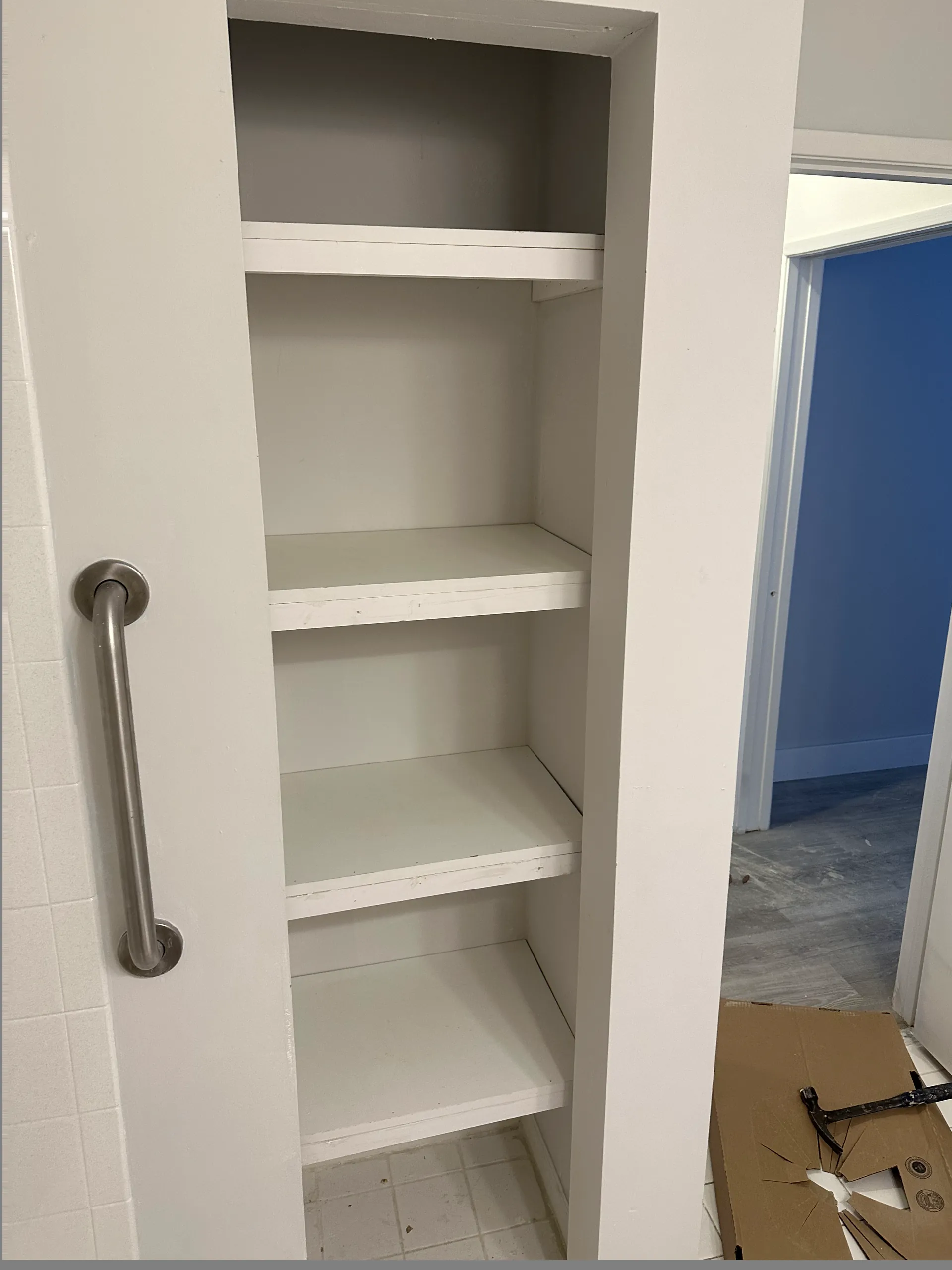 Bathroom shelving installation, project photo 2