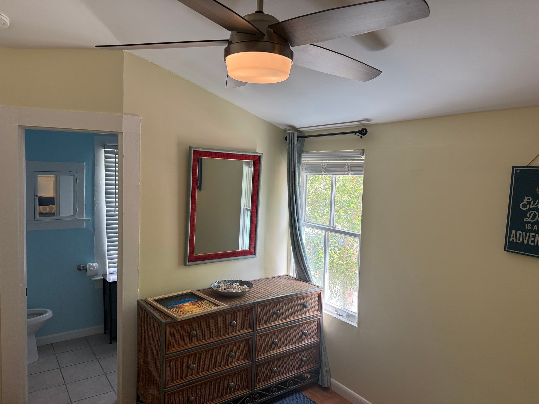 Bedroom before interior painting at the historic St. Augustine home