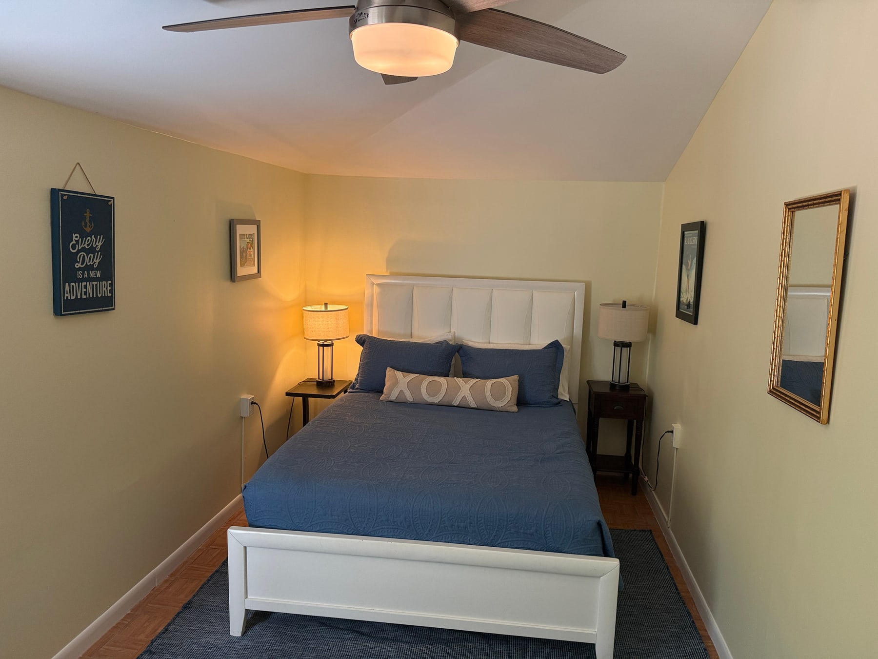 Completed bedroom refresh at the historic St. Augustine home