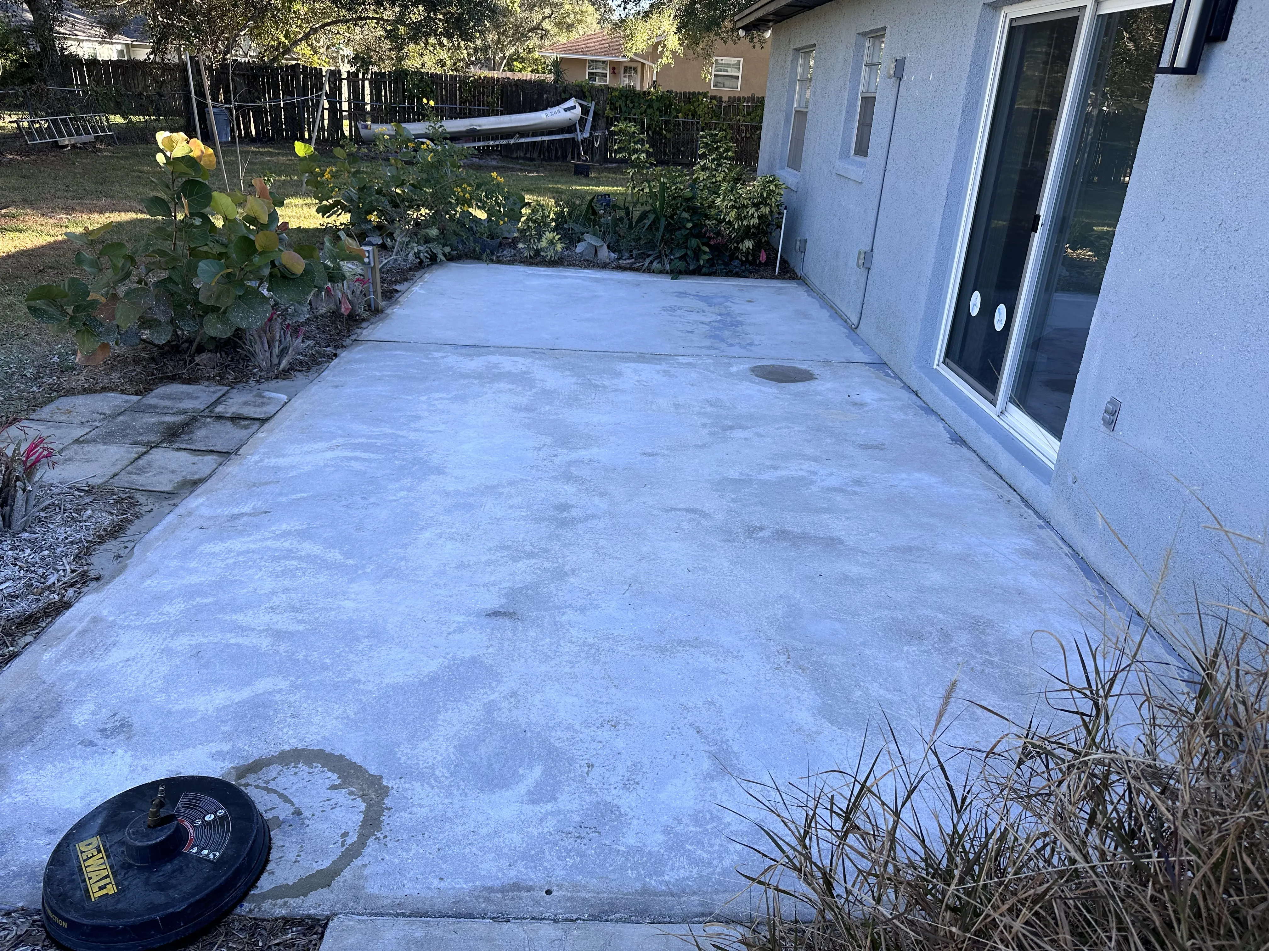 Patio concrete repair & refinish, project photo 2