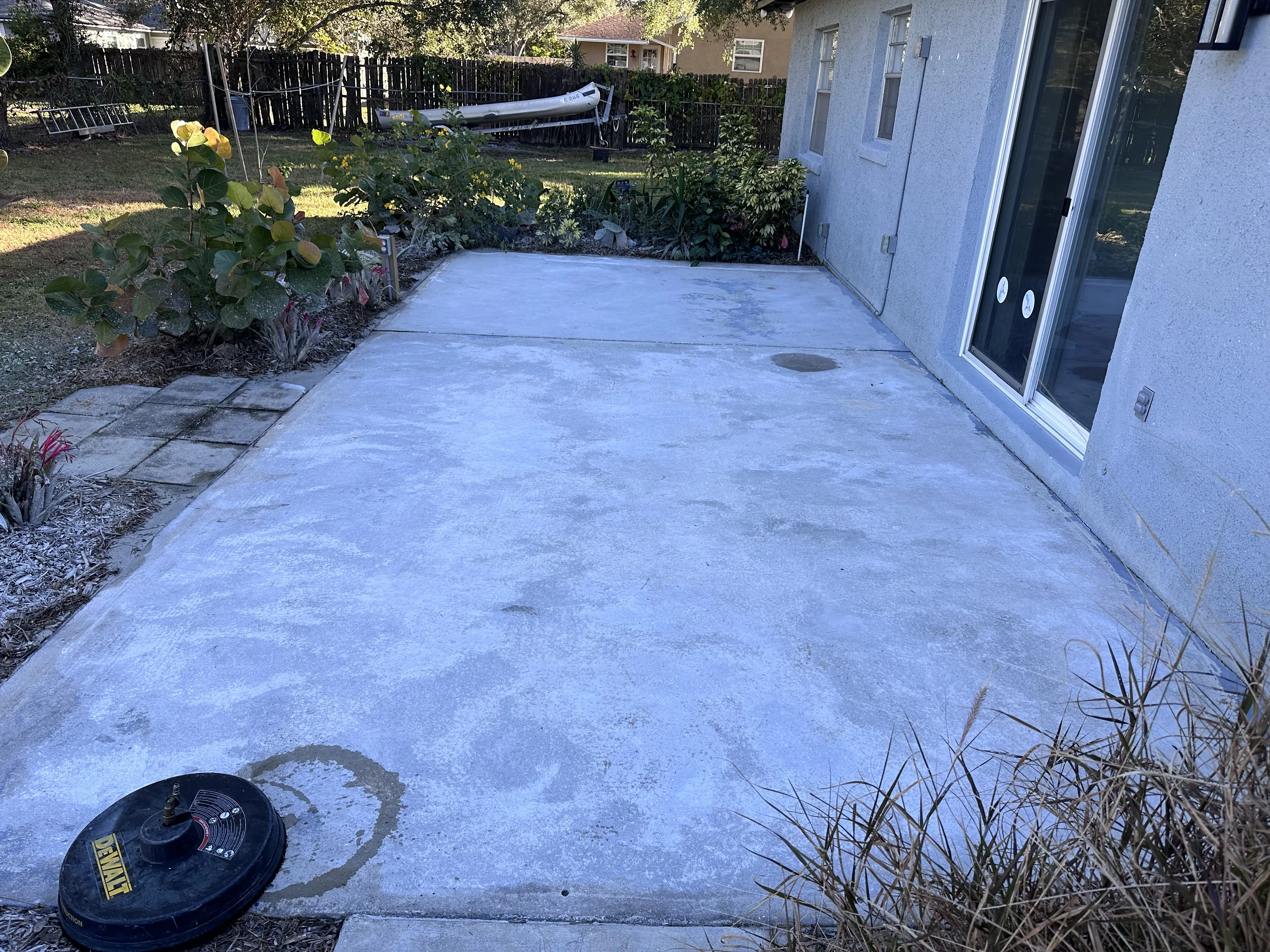 Patio concrete repair & refinish, project photo 3