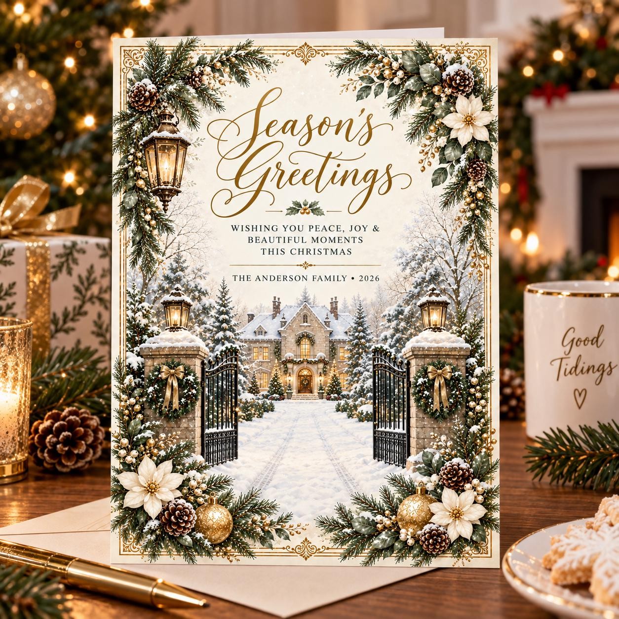 Editable Christmas Card Template