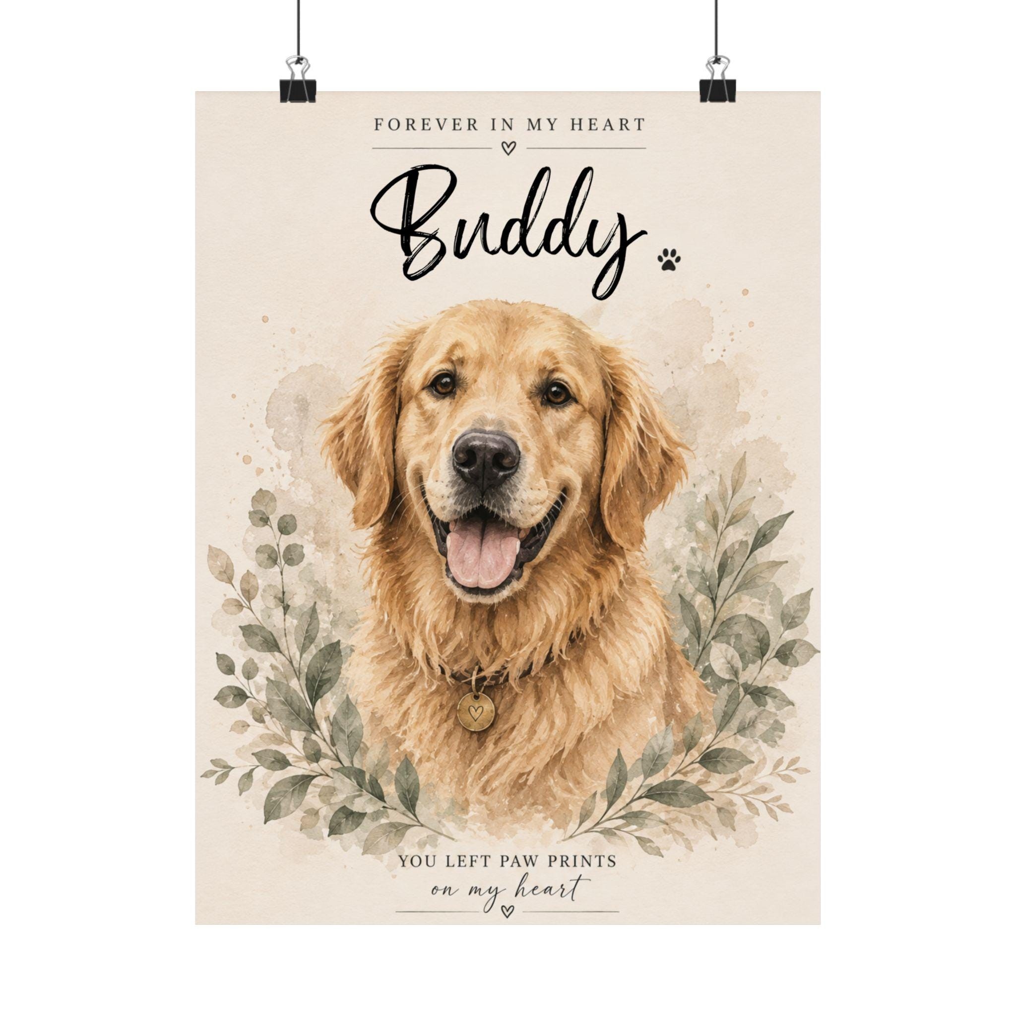Personalized Golden Retriever Portrait