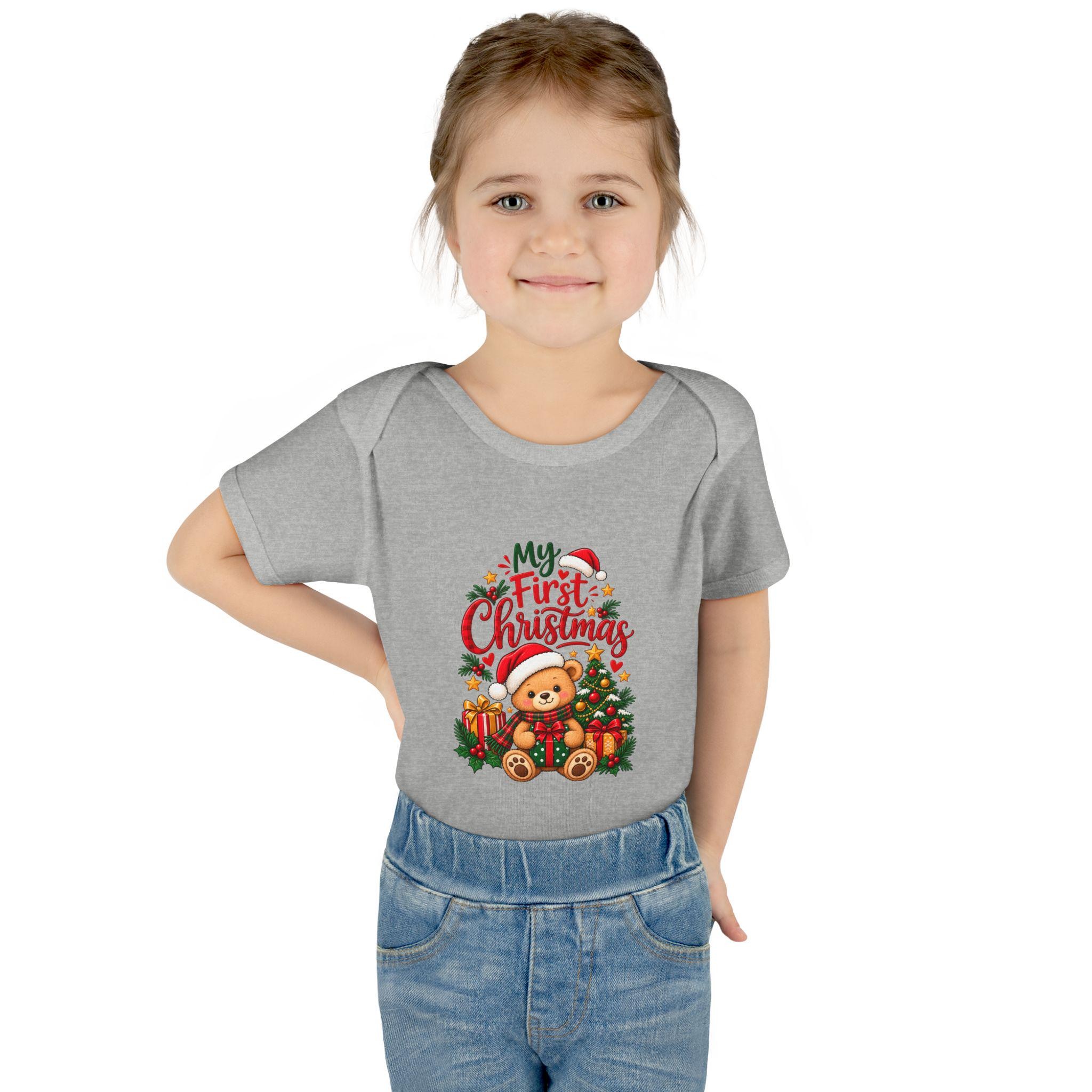My First Christmas Teddy Bear Infant Bodysuit
