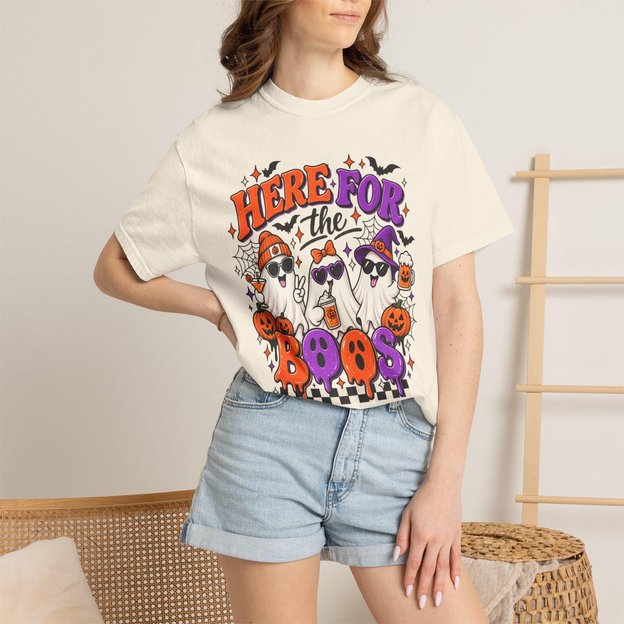 Here for the Boos ghost trio Halloween T-shirt