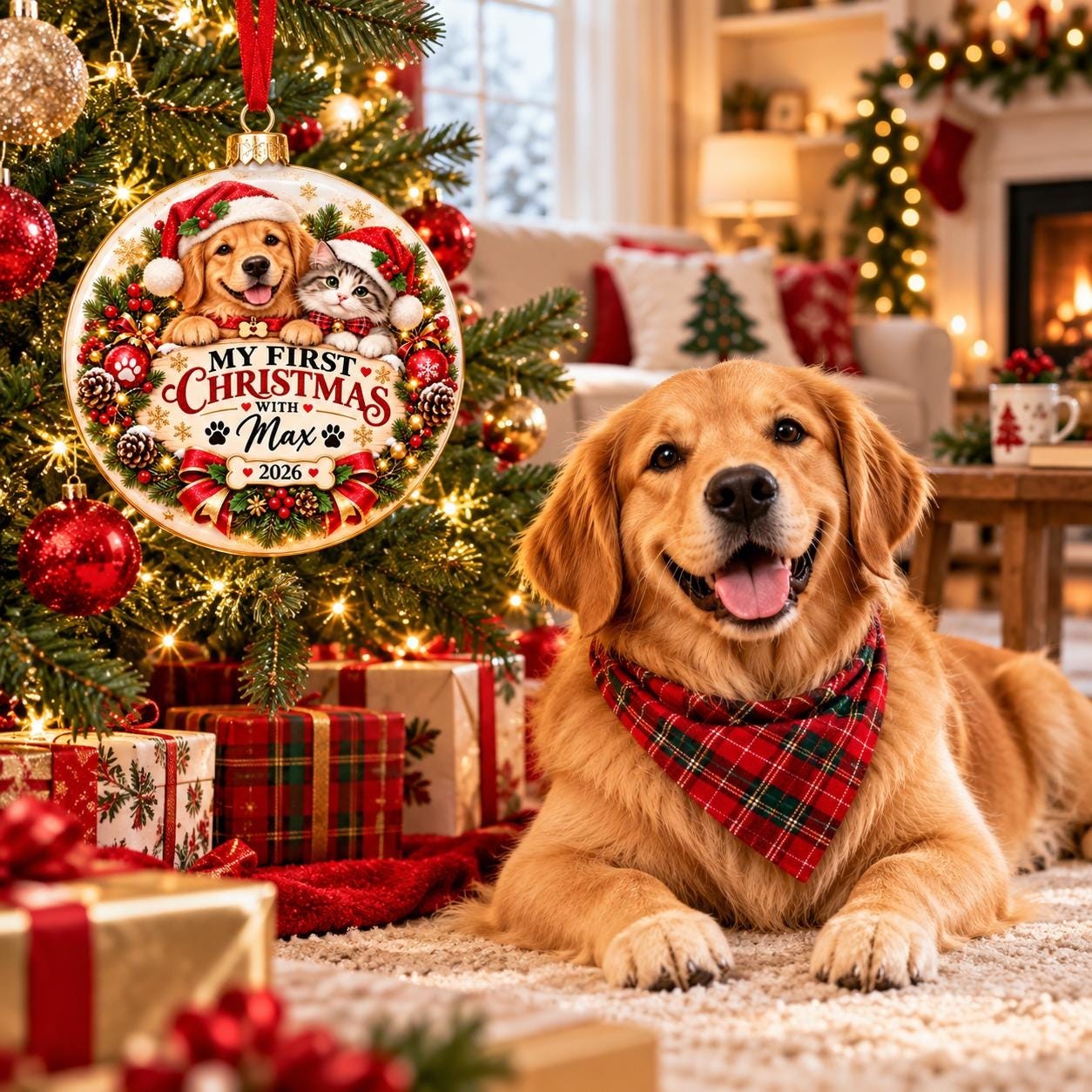 My First Christmas with Max Ornament