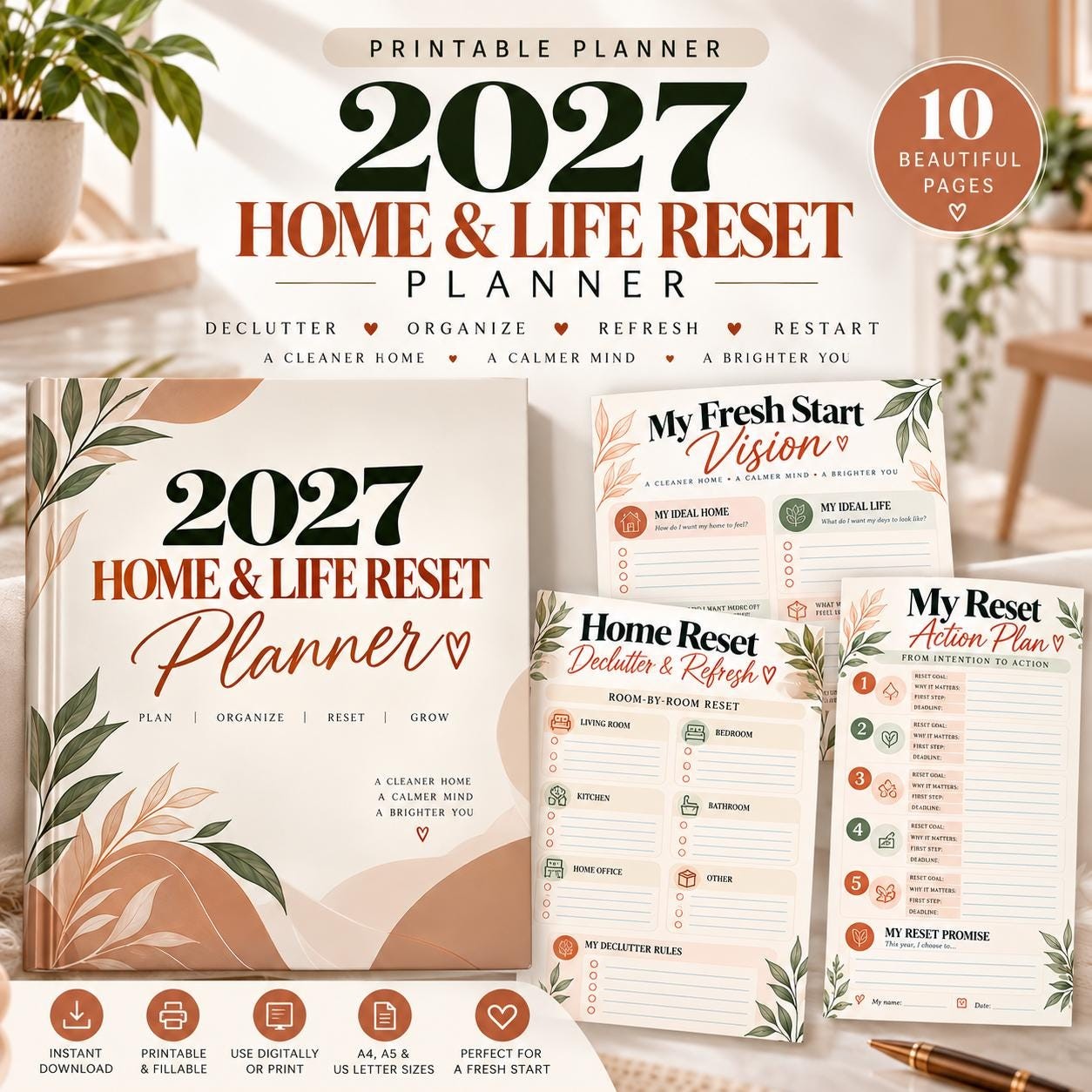 2027 Home & Life Reset Planner