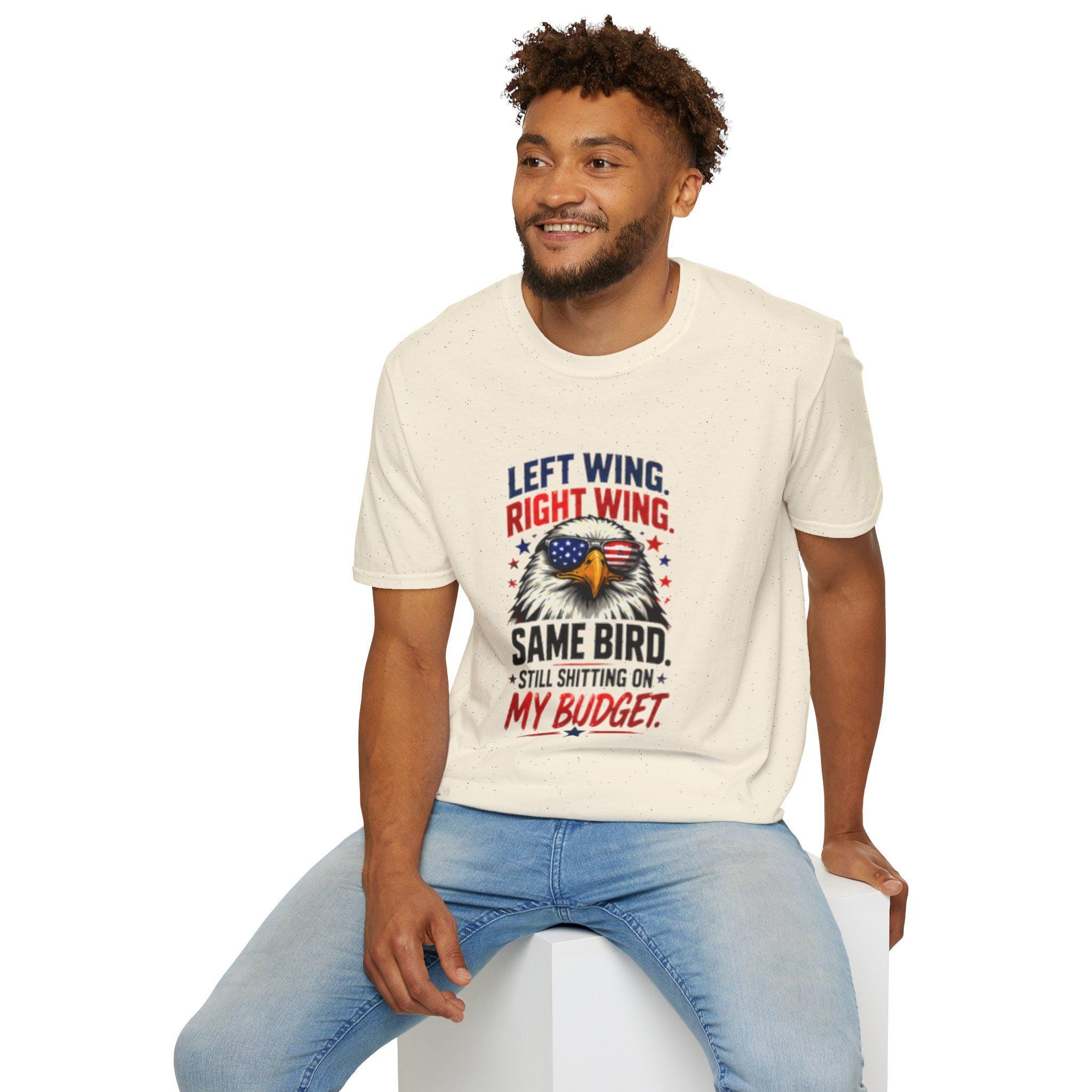 Left Wing Right Wing Same Bird graphic Tee