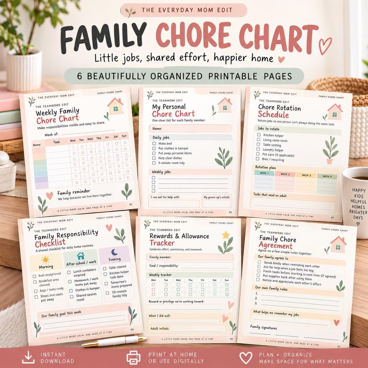 Family Chore Chart Printable