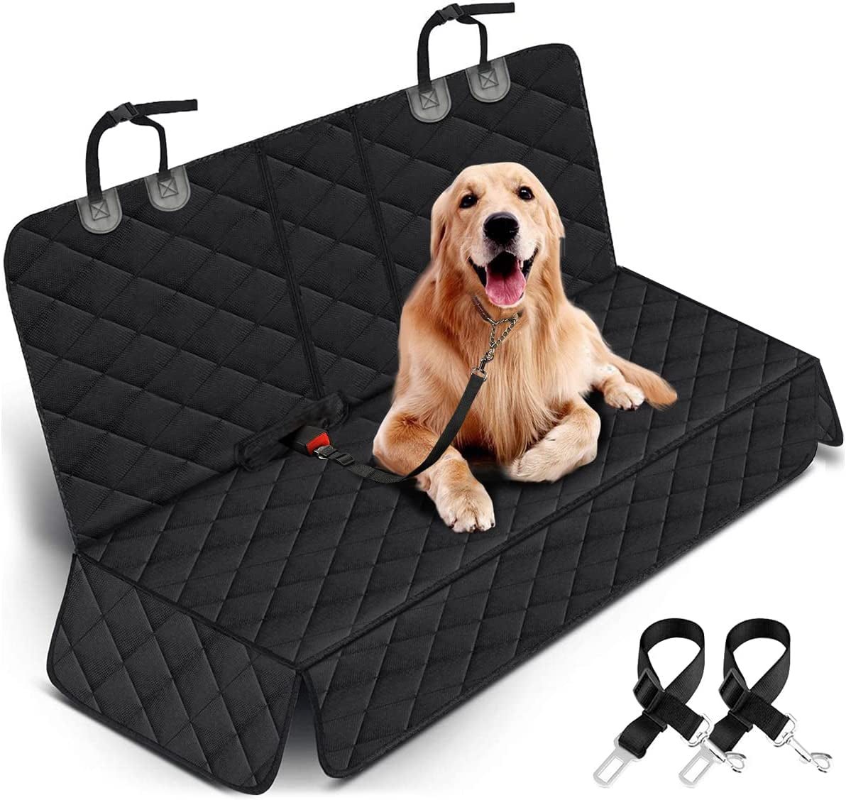 Waterproof Dog Car Seat Cover - Non-Slip Back Seat Protector for Cars, SUVs & Trucks | Black