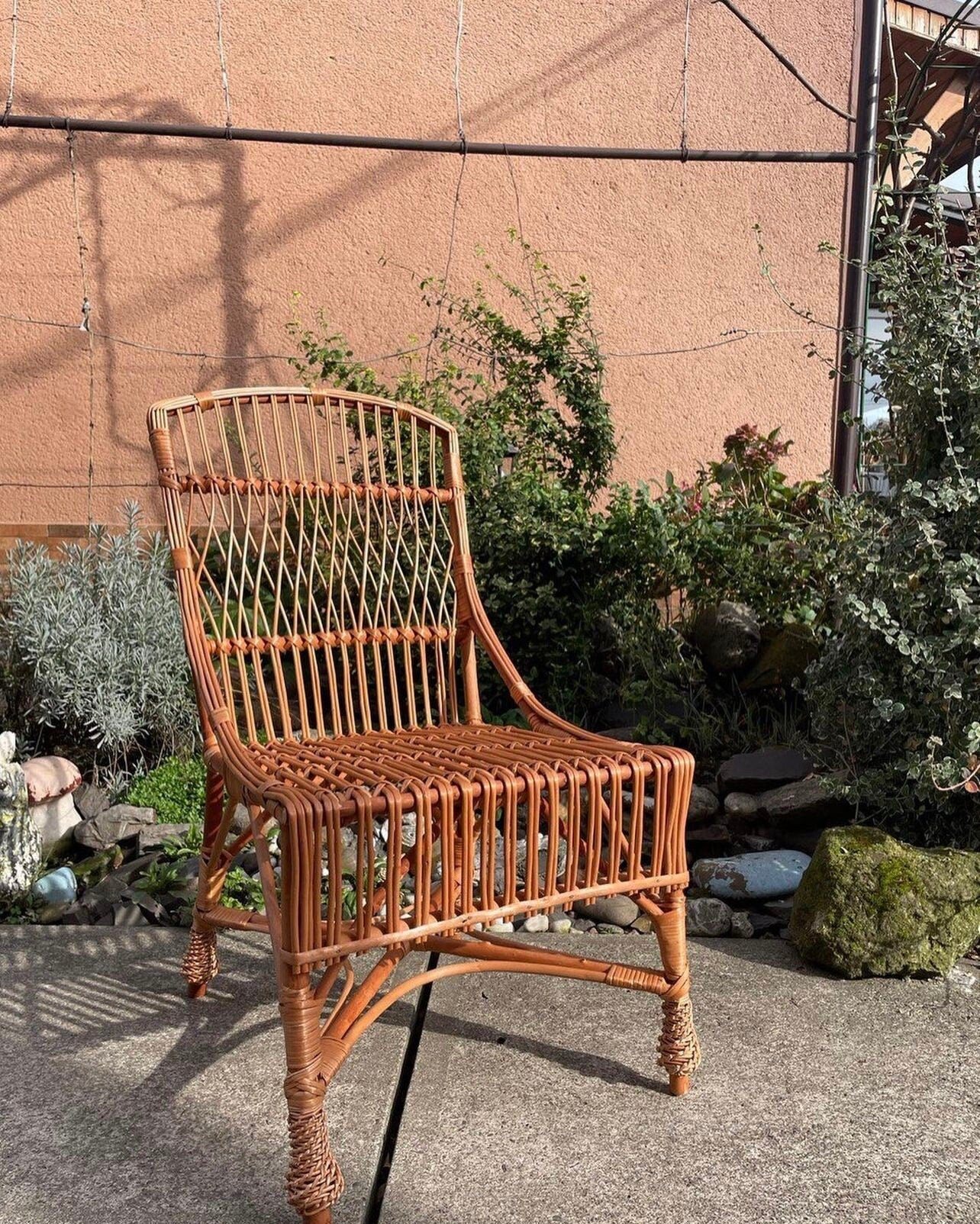 Handmade Rustic Wicker Chair - Boho Patio & Garden Accent