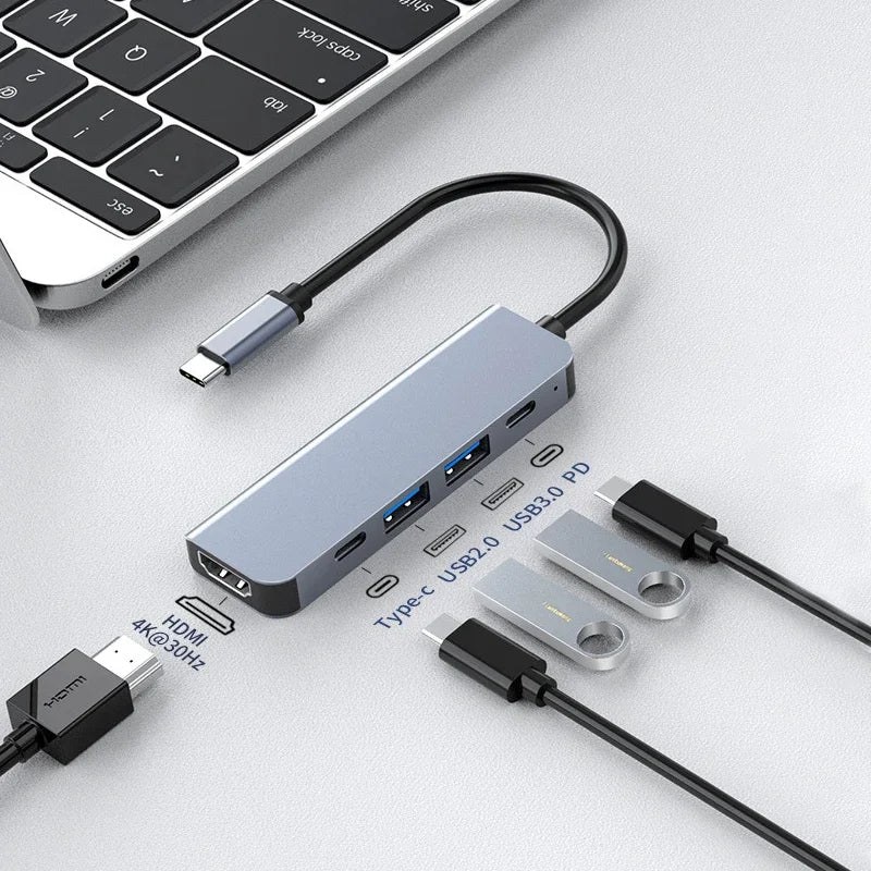 USB-C hub for iPad with HDMI and power connections