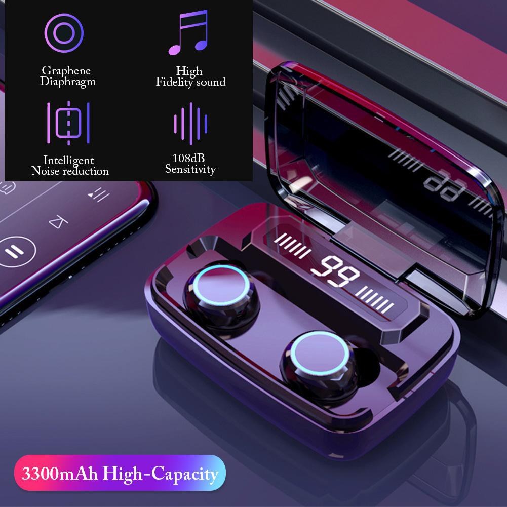 Wireless earbuds with a charging case for travel