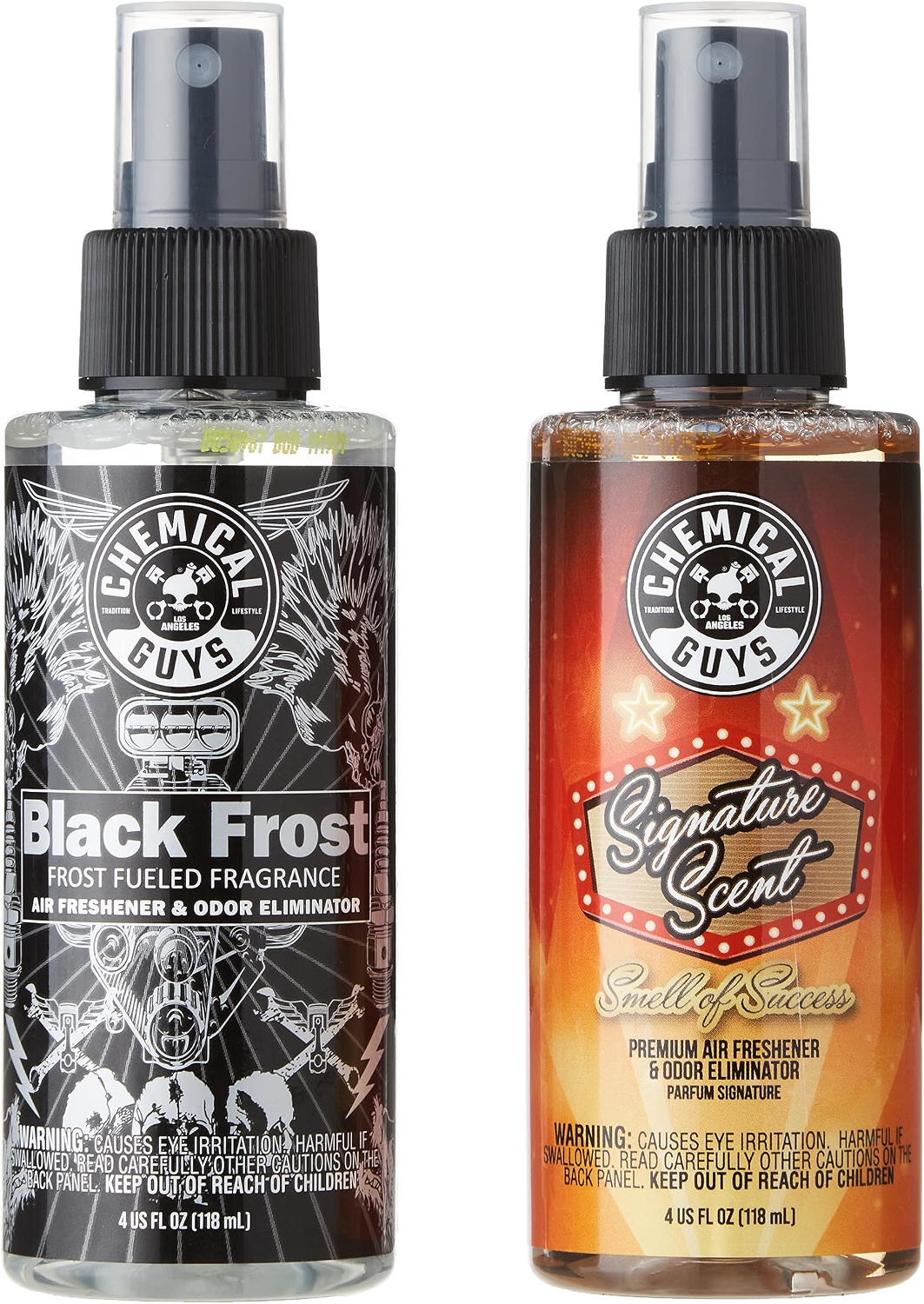 Chemical Guys Black Frost and Signature Scent air freshener duo