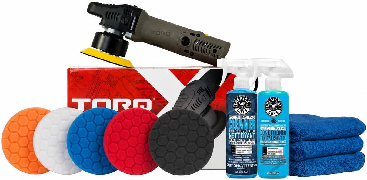Chemical Guys TORQ X car polisher kit for paint correction work